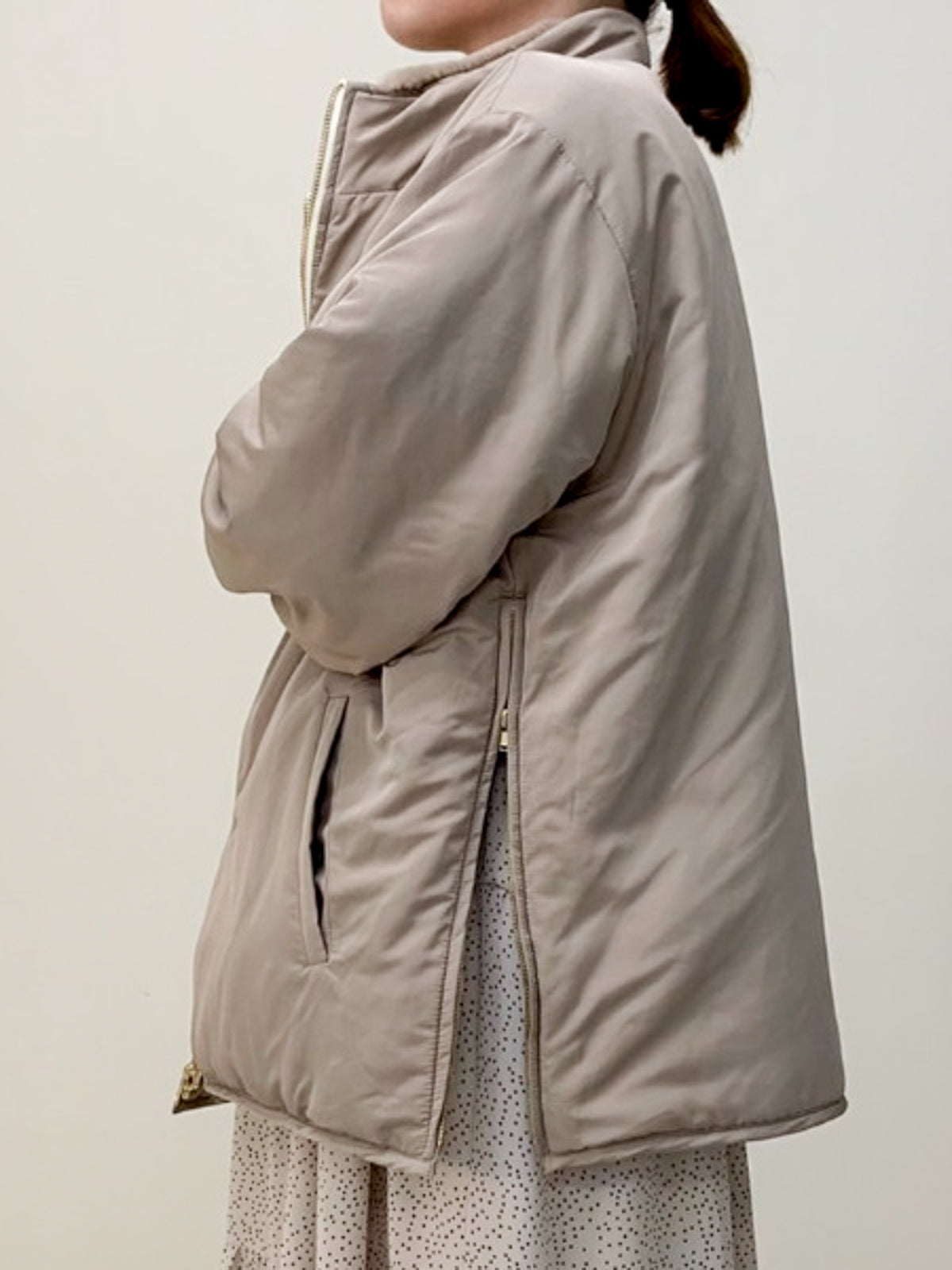 Reversible Boa & Quilted Coat (448)
