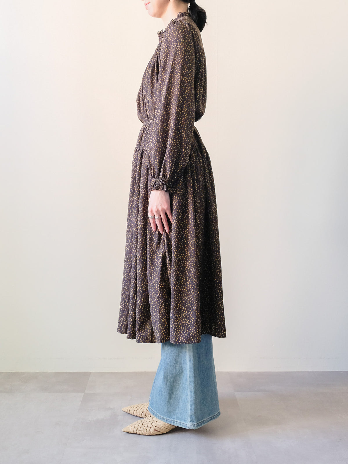 【予約商品】Shirring Dot Dress(シャーリングドットワンピース (601633)