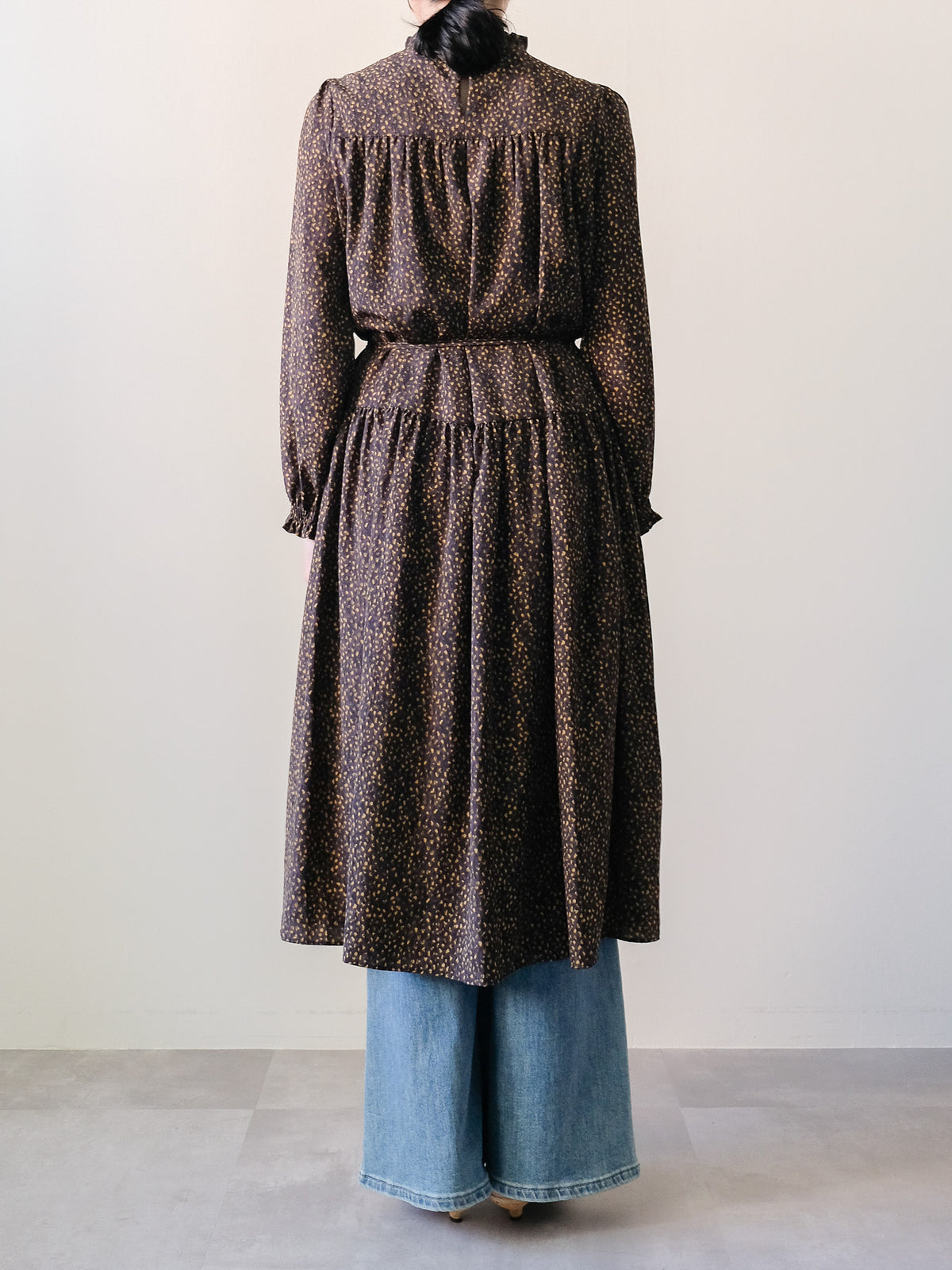 【予約商品】Shirring Dot Dress(シャーリングドットワンピース (601633)