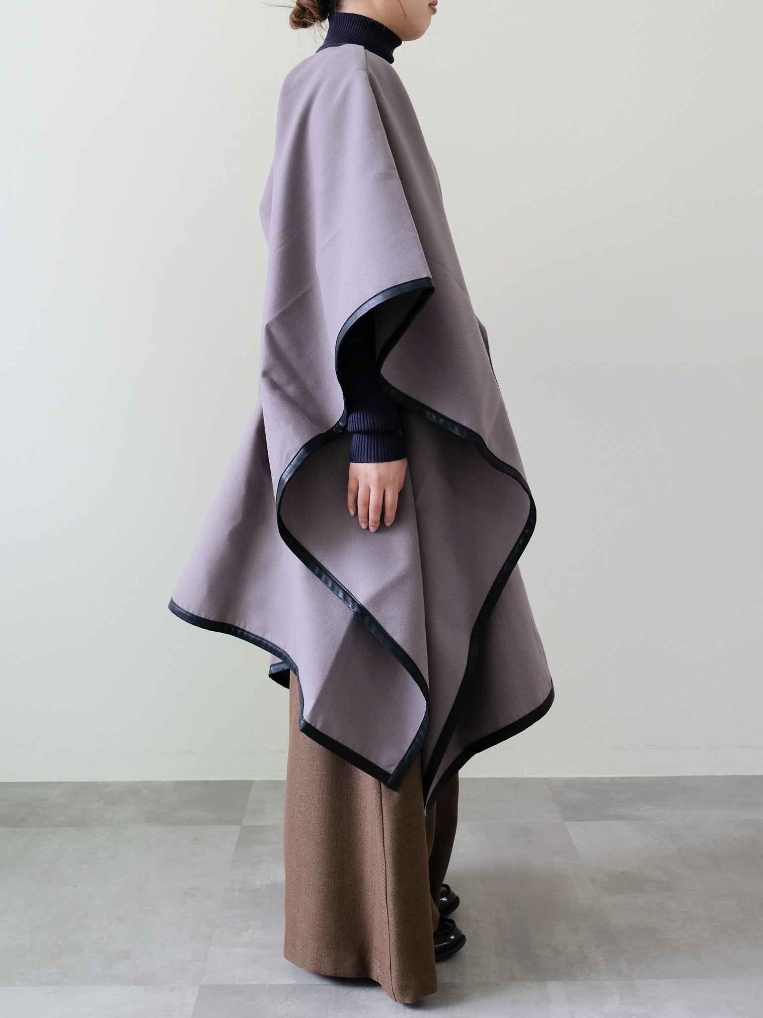 Taupe V-Neck Cape Top (435)