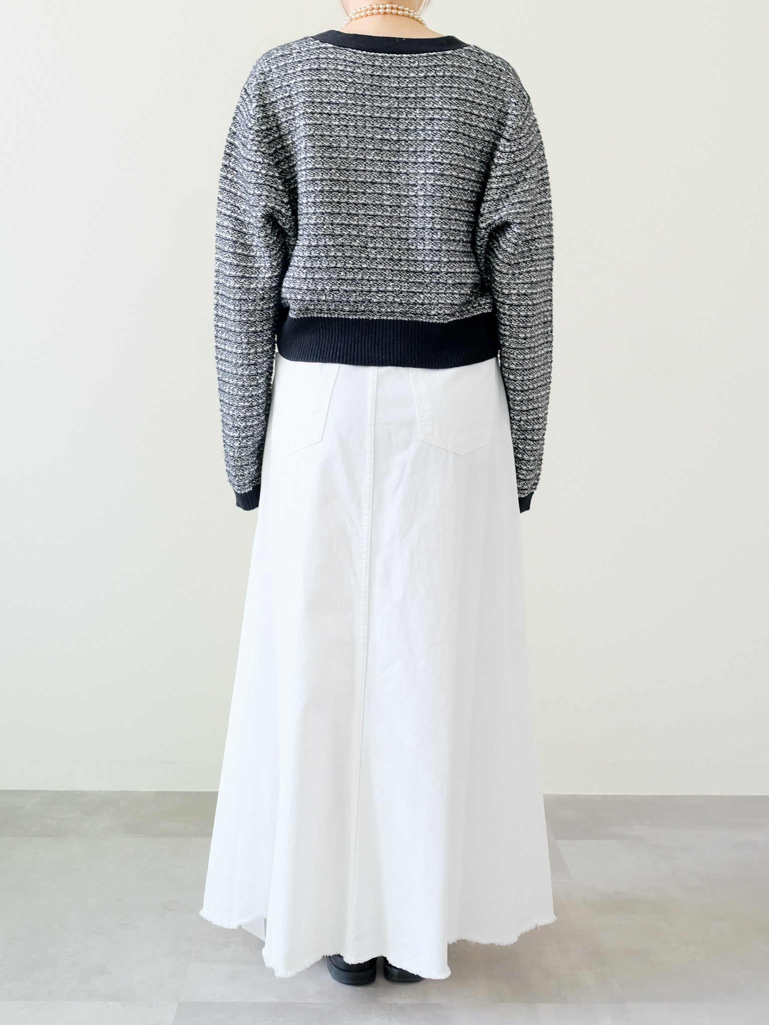Mixed Yarn Knit Cardigan (455)
