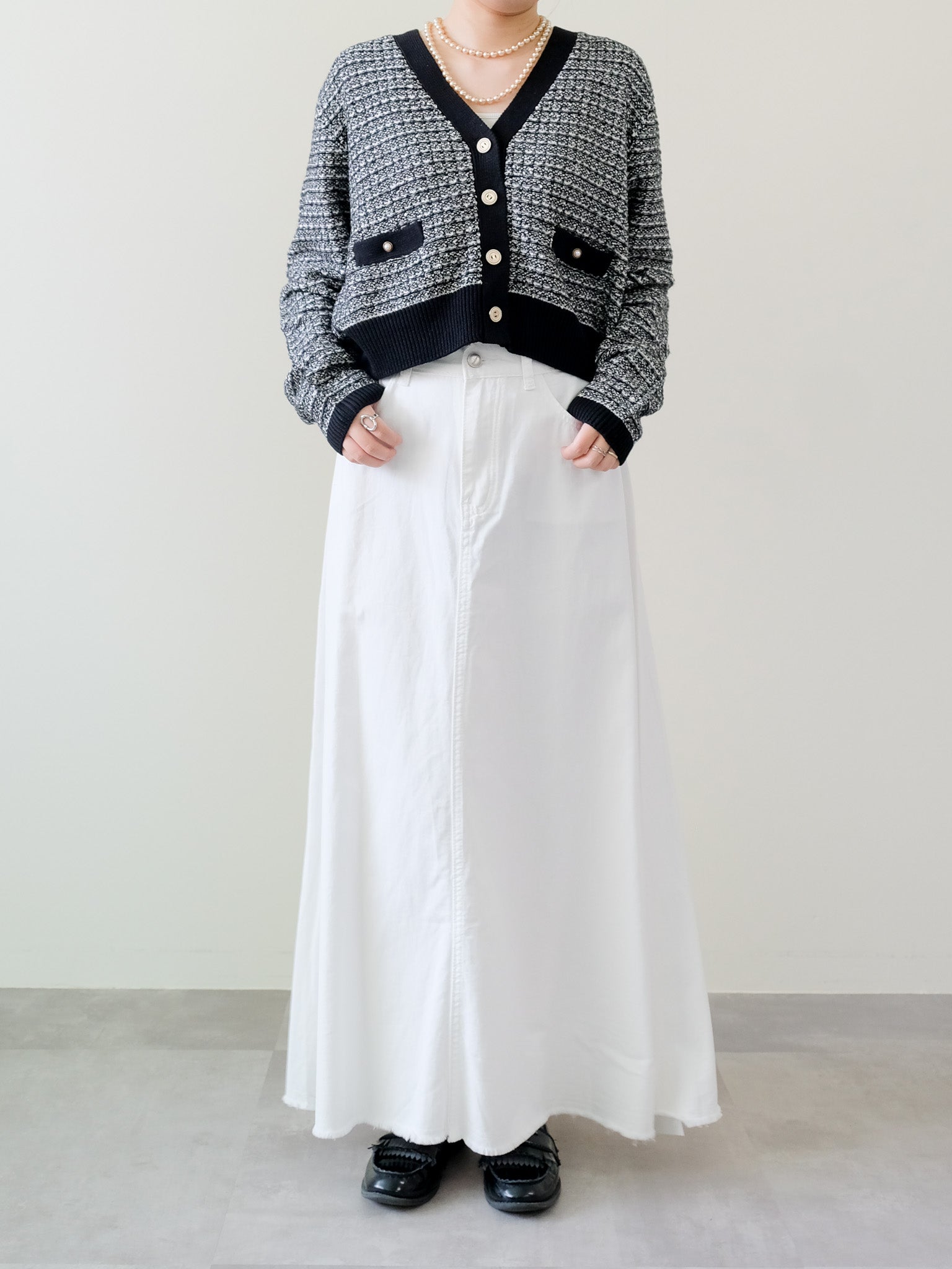 Mixed Yarn Knit Cardigan (455)