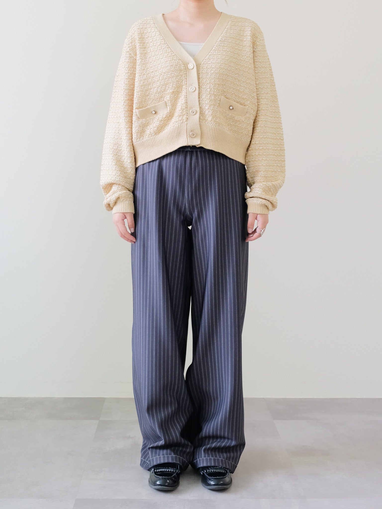 Mixed Yarn Knit Cardigan (455)