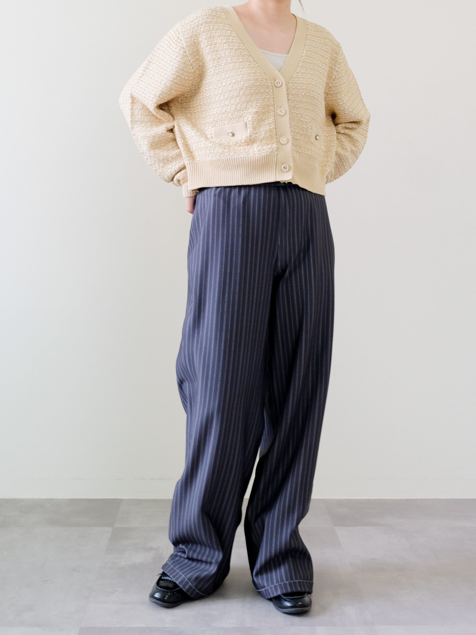 Mixed Yarn Knit Cardigan (455)