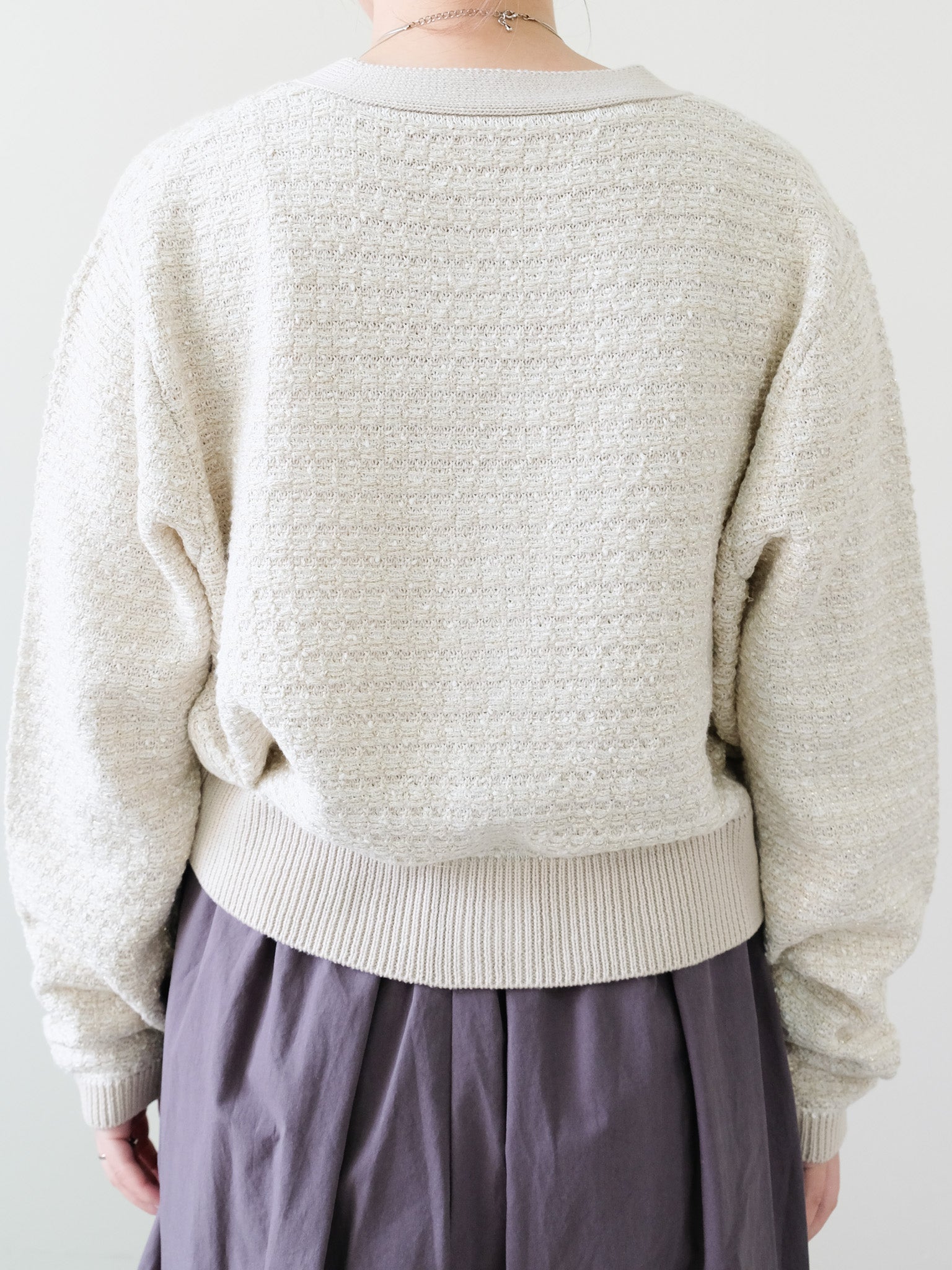 Mixed Yarn Knit Cardigan (455)