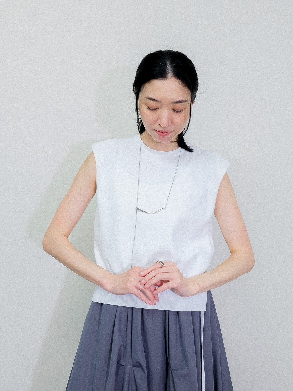 Shoulder Padd Kint Tops