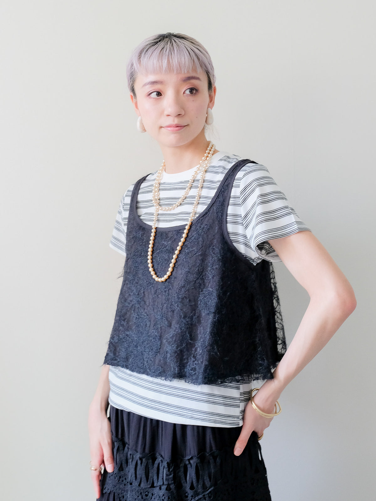 【予約商品】Multi Border Compact T-shirt(マルチボーダーコンパクトTシャツ) (601594)