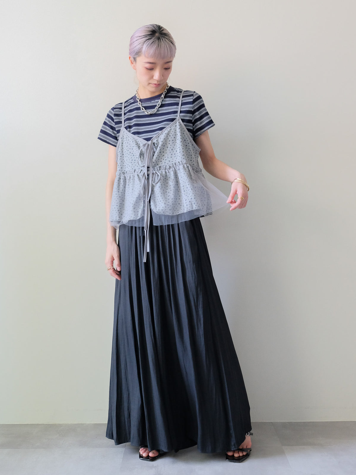 【予約商品】Multi Border Compact T-shirt(マルチボーダーコンパクトTシャツ) (601594)