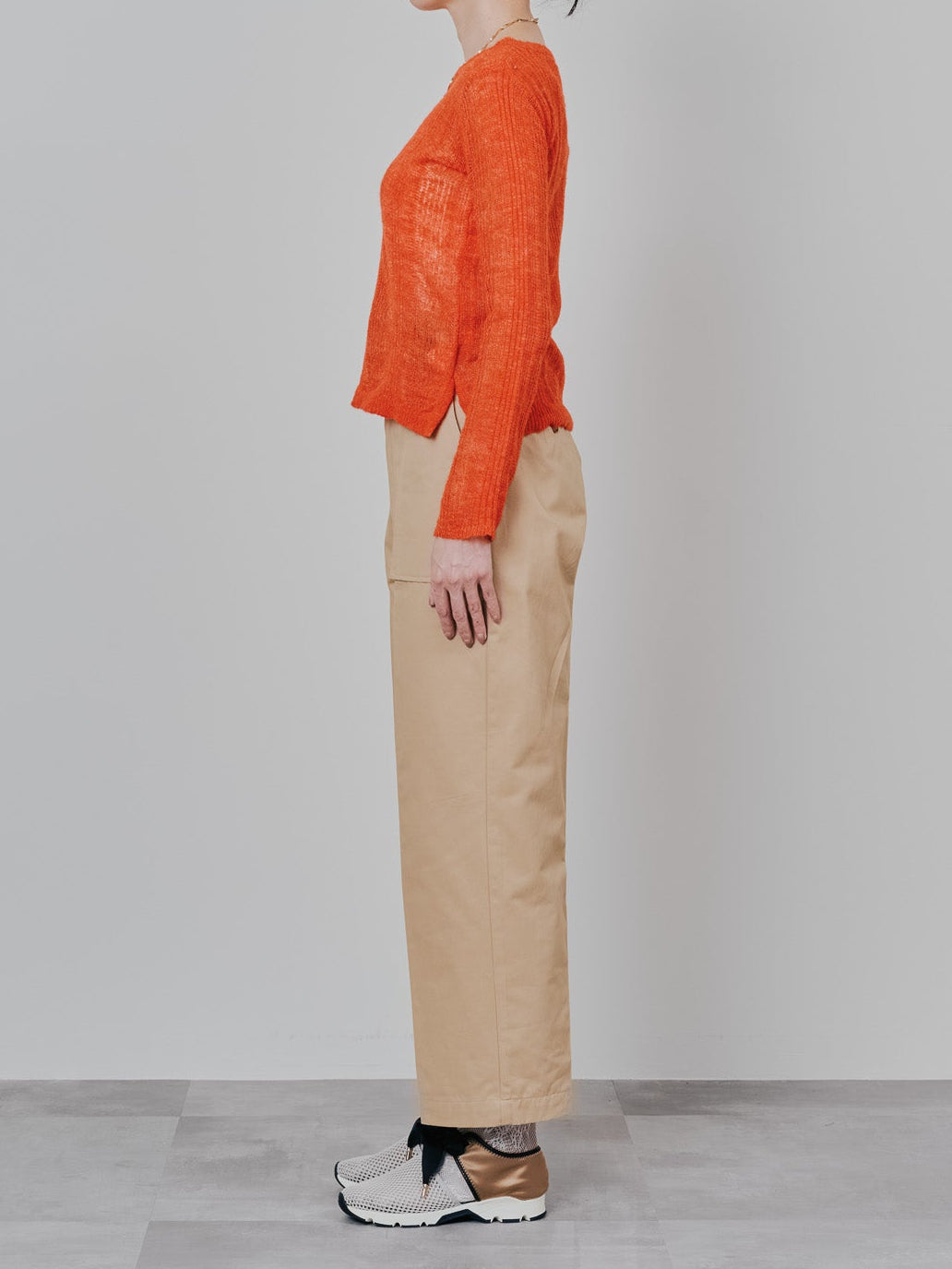 シアーモヘアニットトップス [605530] orange