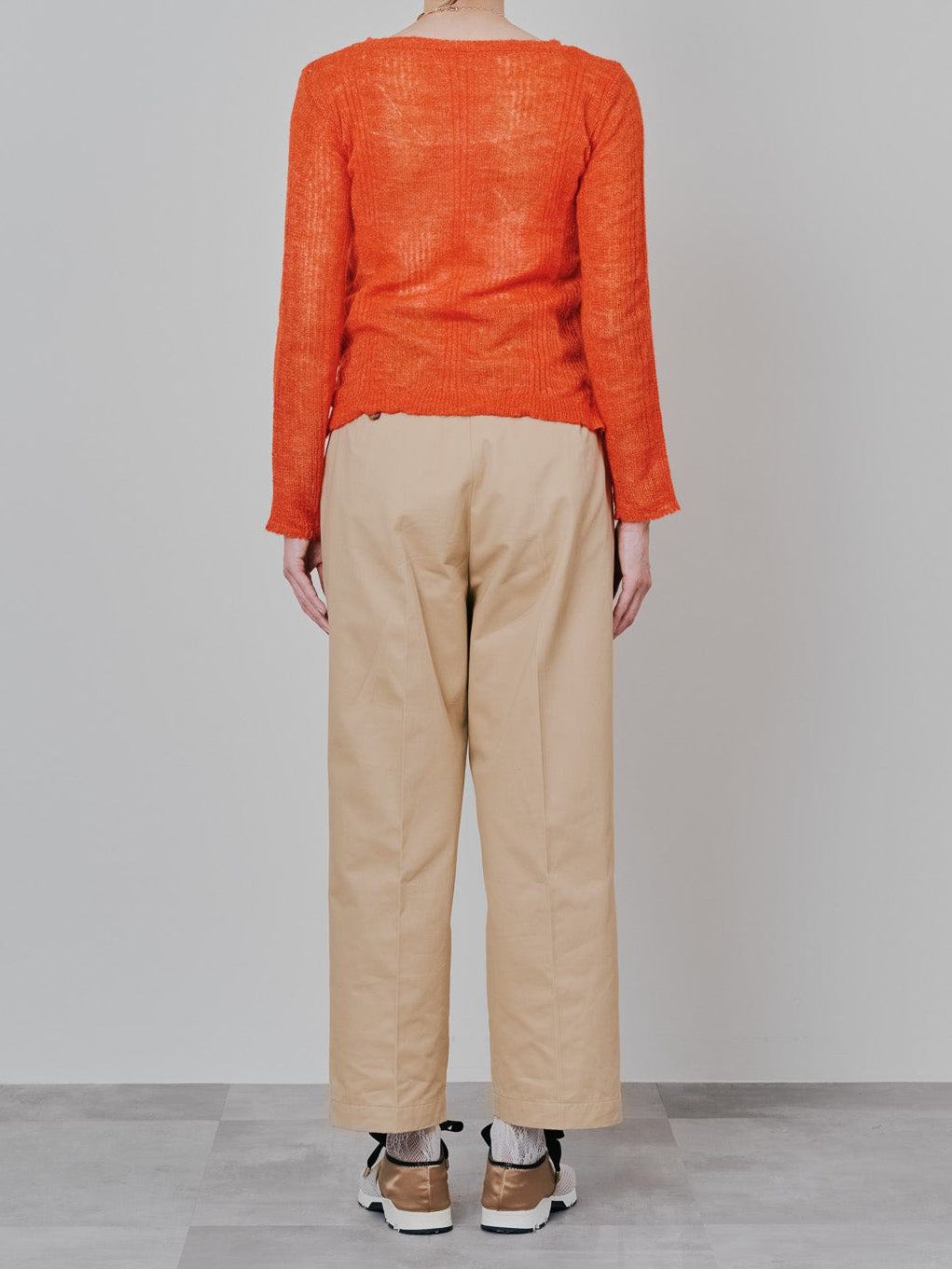 シアーモヘアニットトップス [605530] orange