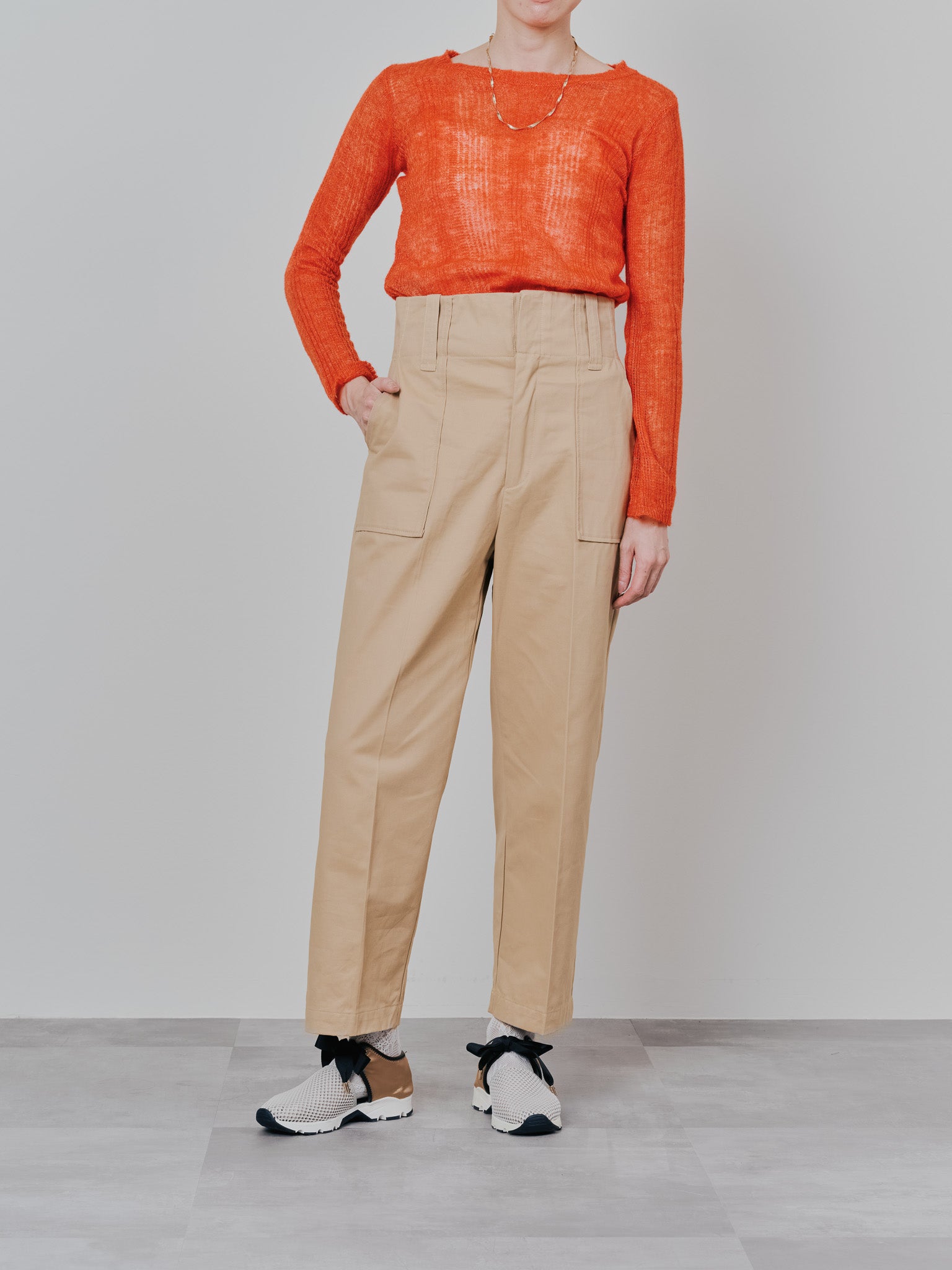 【予約商品】チノベイカーパンツ [605553] camel