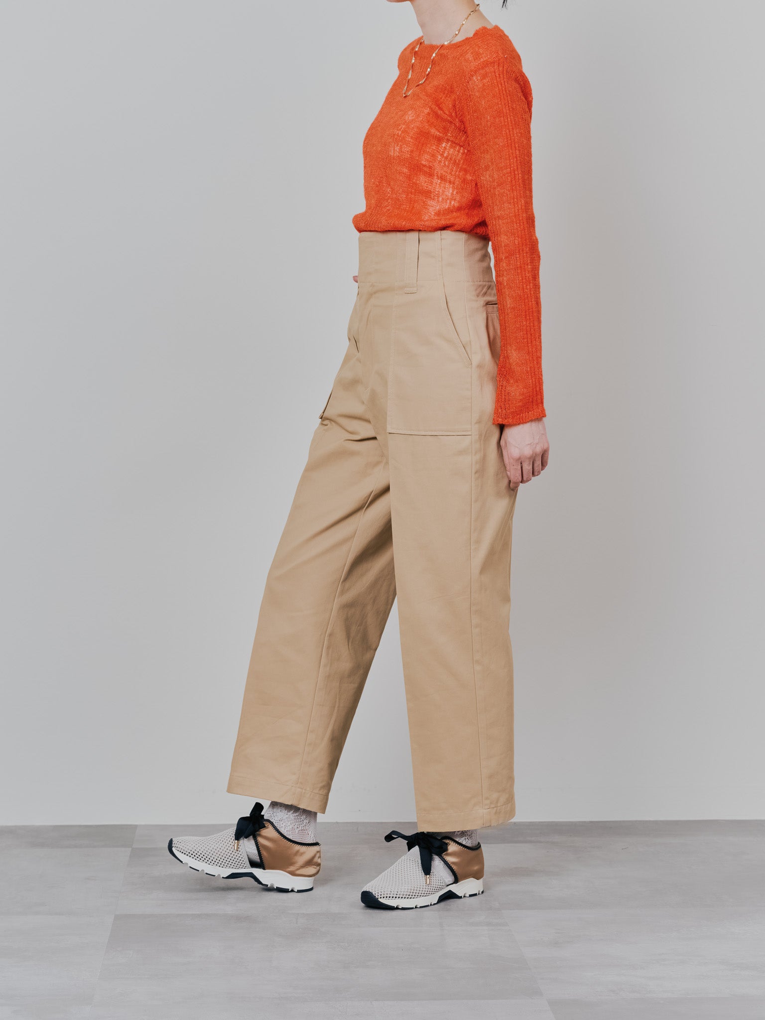 【予約商品】チノベイカーパンツ [605553] camel
