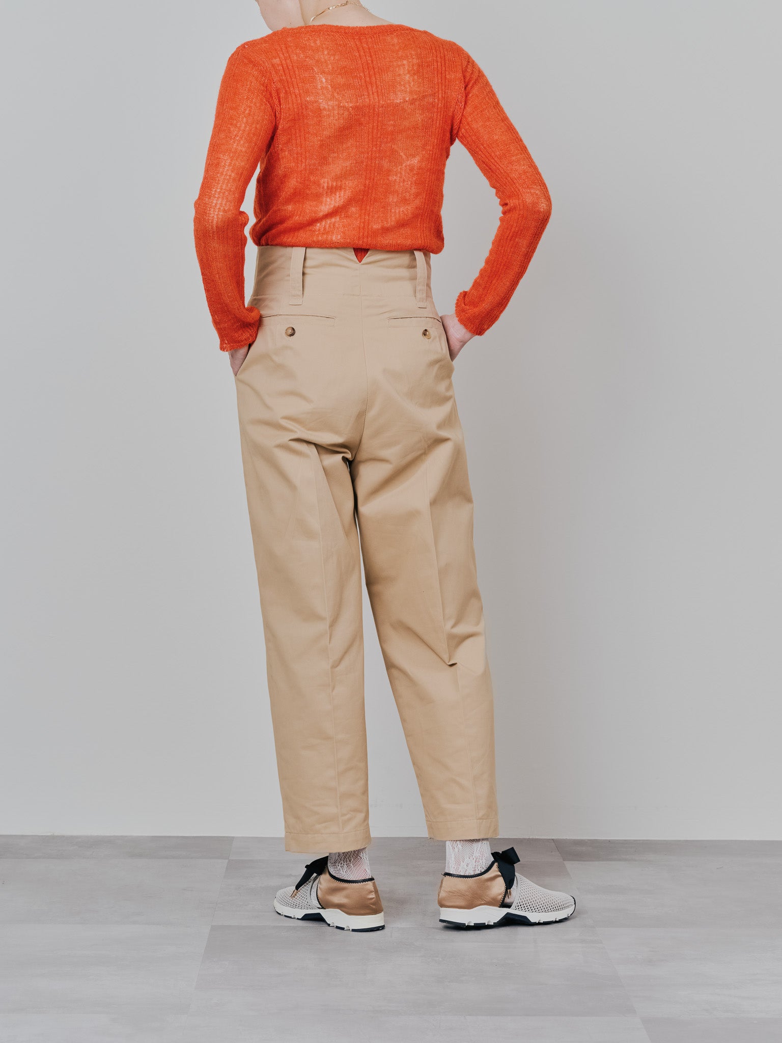 【予約商品】チノベイカーパンツ [605553] camel