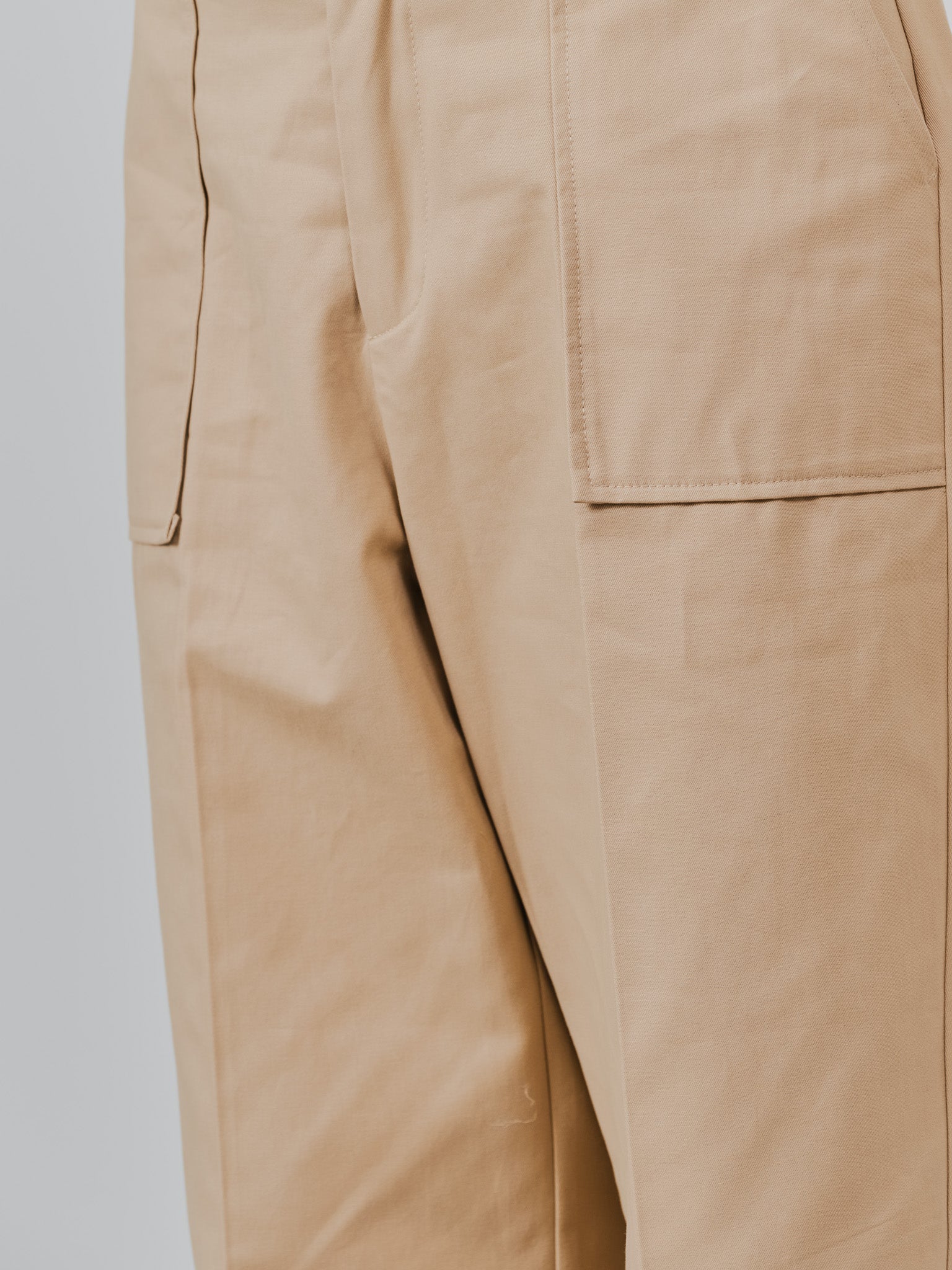 【予約商品】チノベイカーパンツ [605553] camel