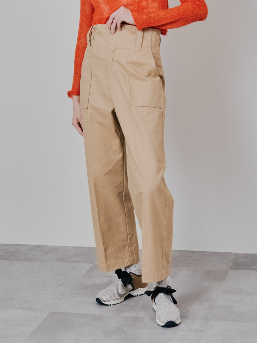 【予約商品】チノベイカーパンツ [605553] camel