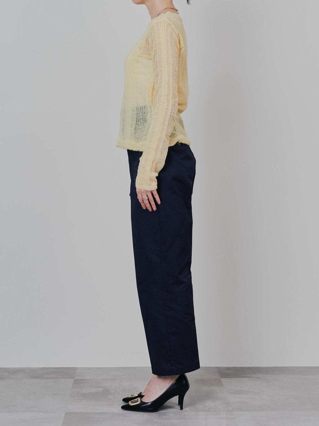 シアーモヘアニットトップス [605530] yellow