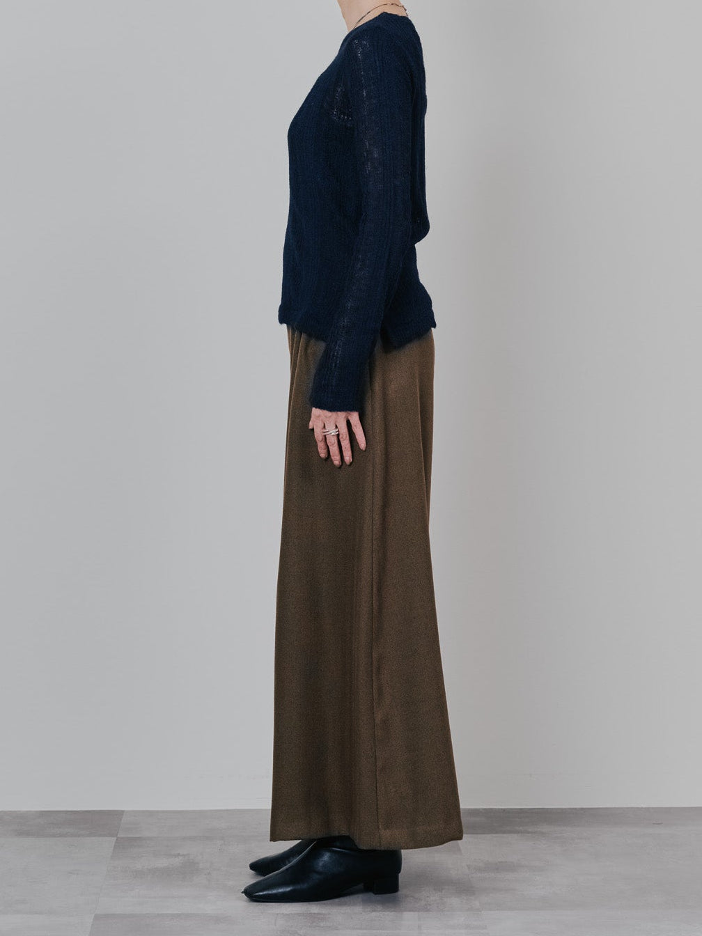 シアーモヘアニットトップス [605530] dark navy