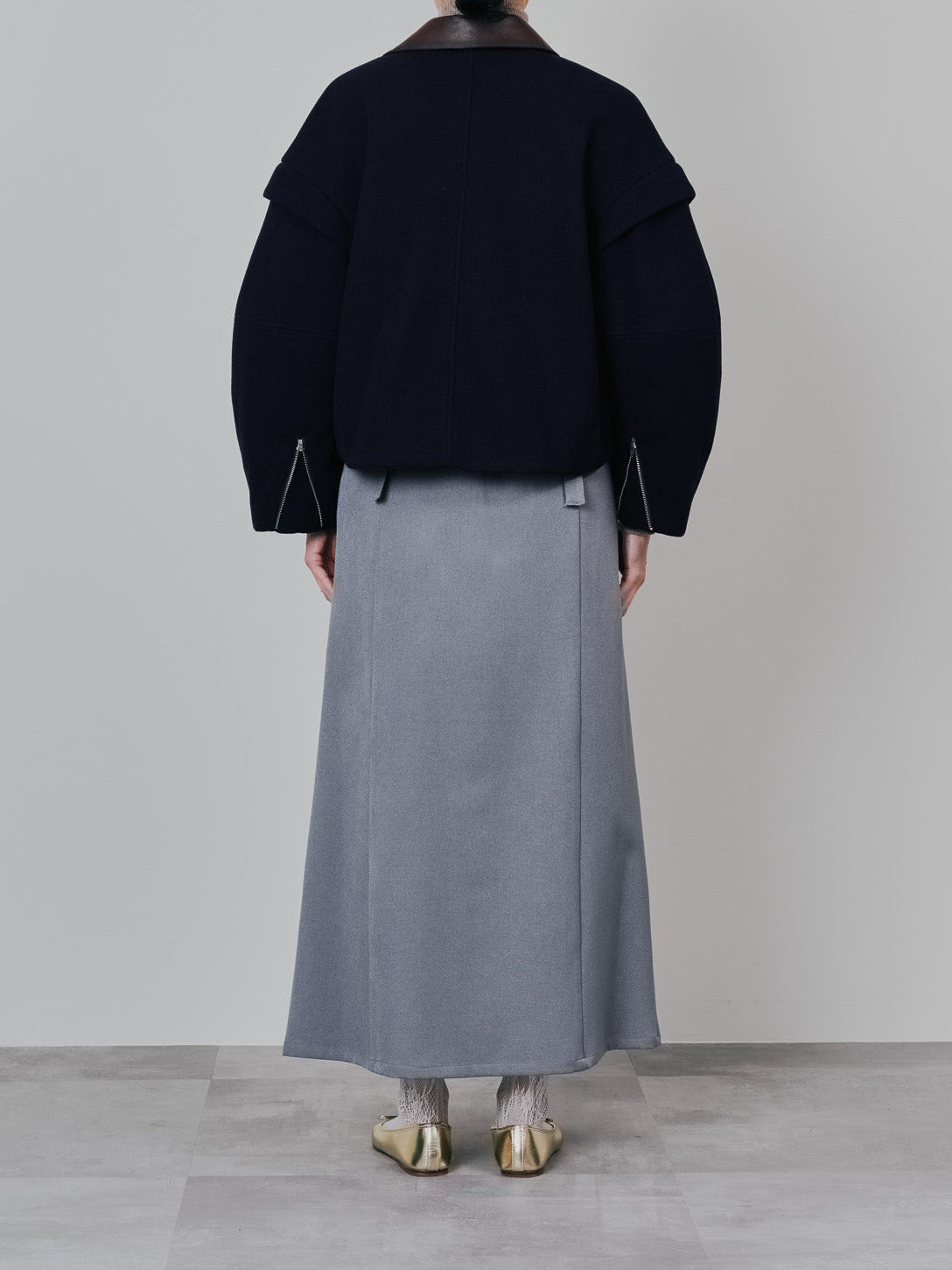 サスペンダー付ソフトAラインスカート [608328] grey