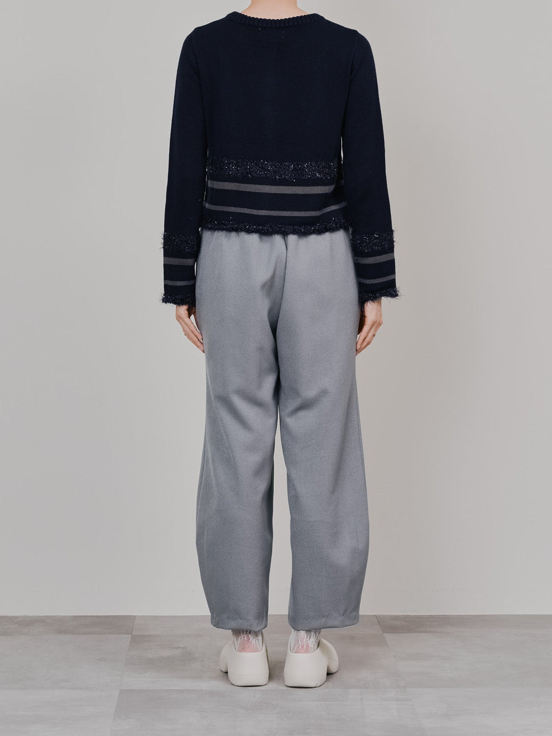 ヘムダーツカーブフォルムパンツ [608329] grey
