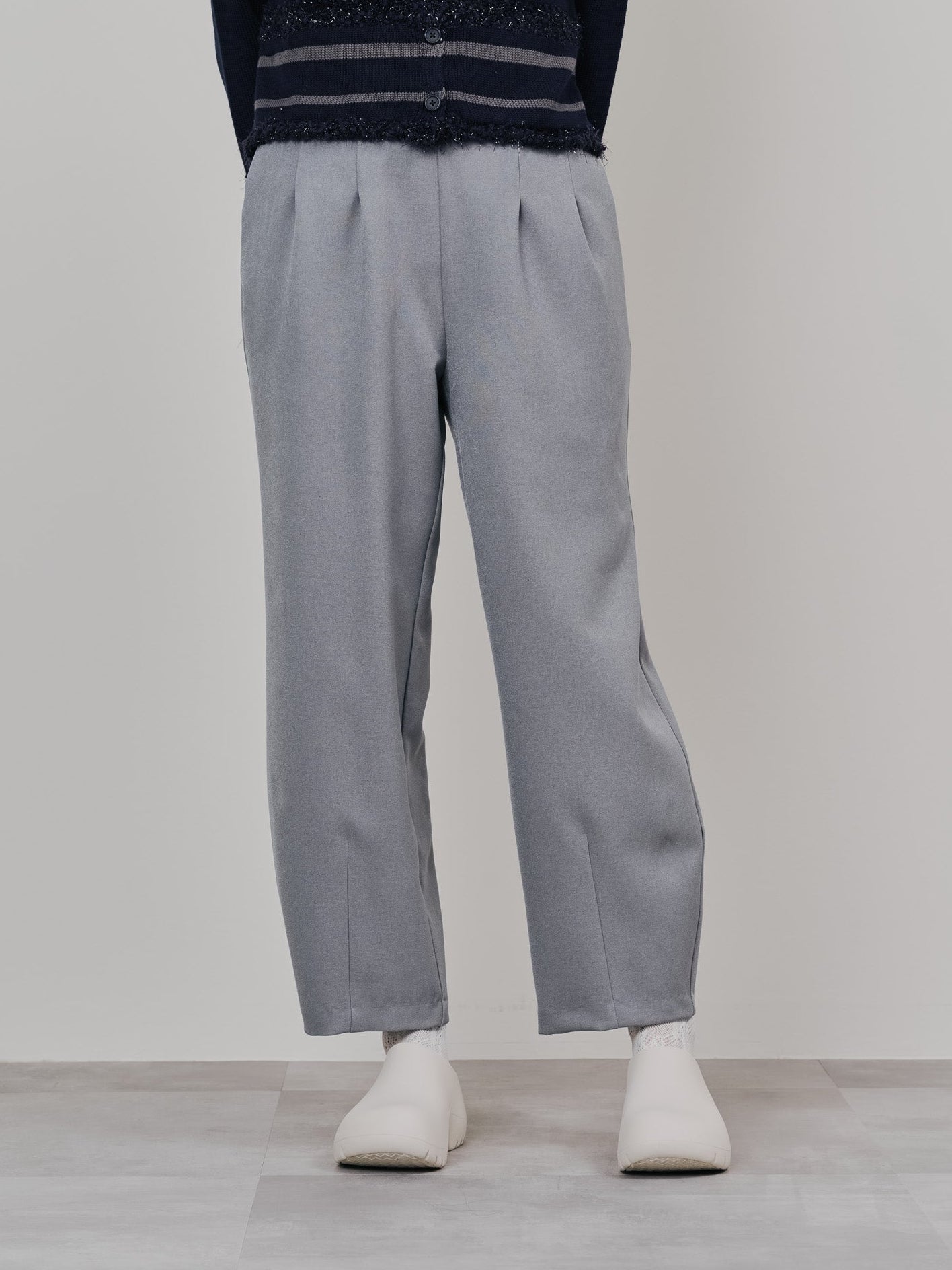 ヘムダーツカーブフォルムパンツ [608329] grey