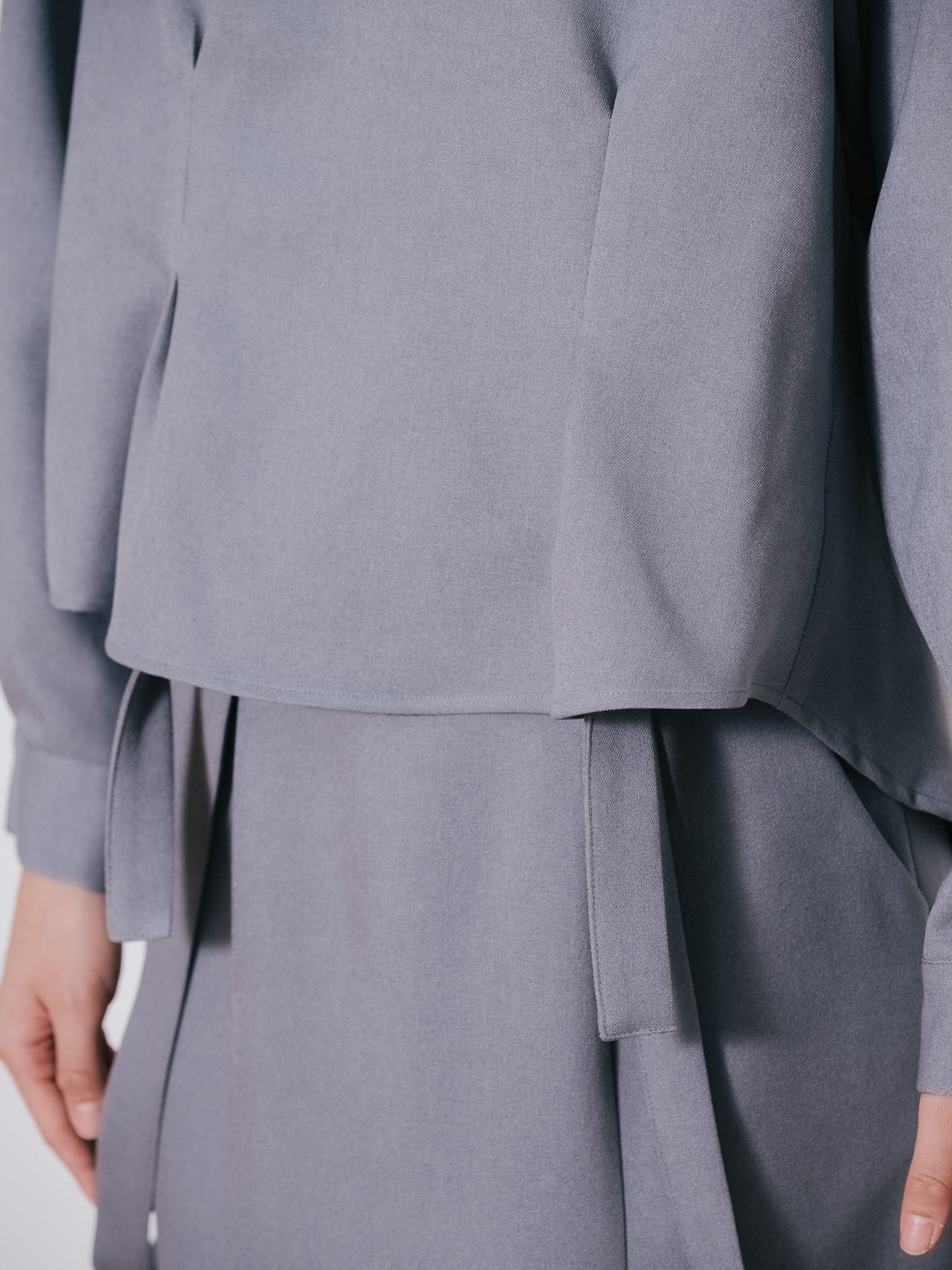 サスペンダー付ソフトAラインスカート [608328] grey