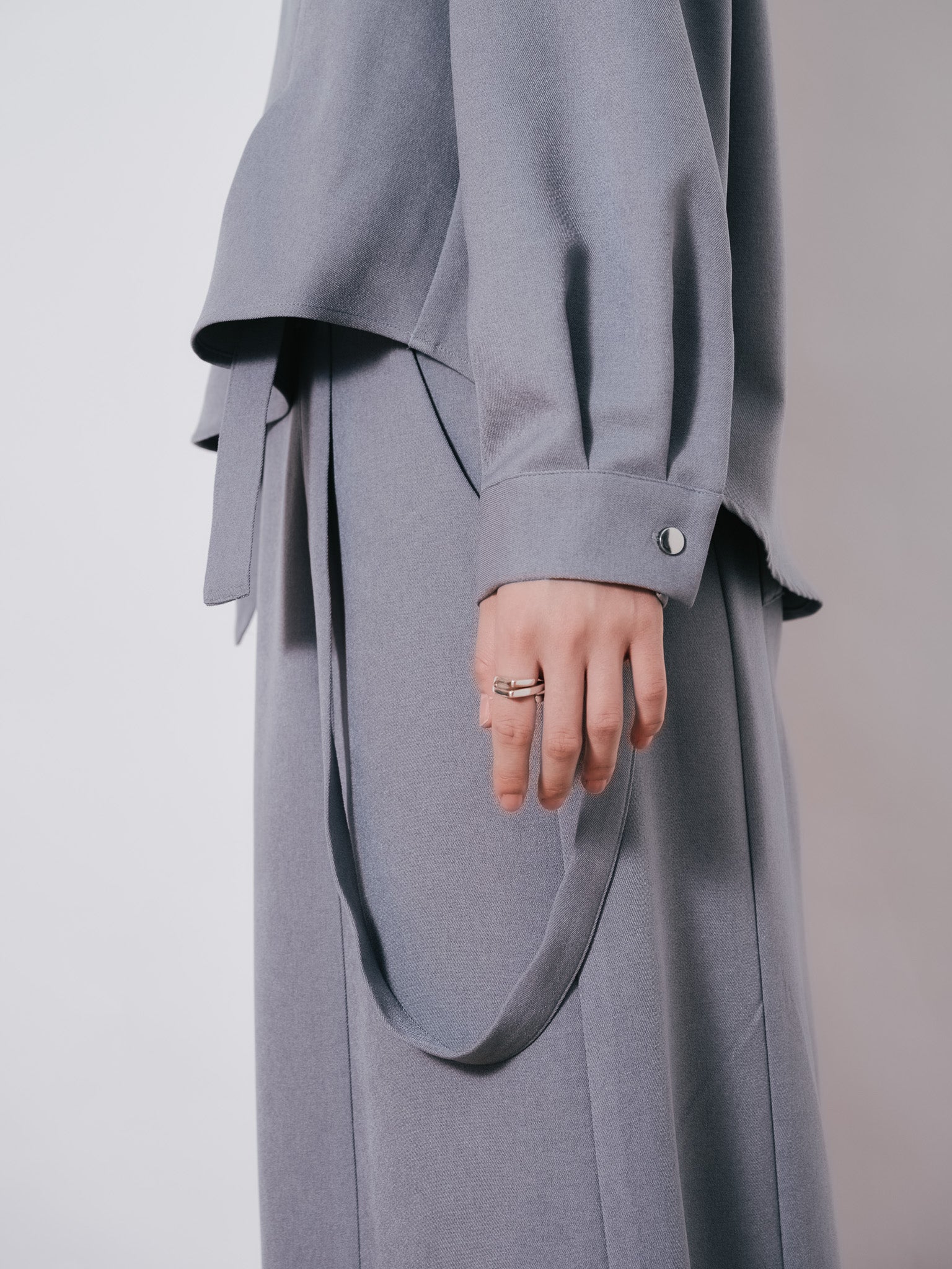 サスペンダー付ソフトAラインスカート [608328] grey