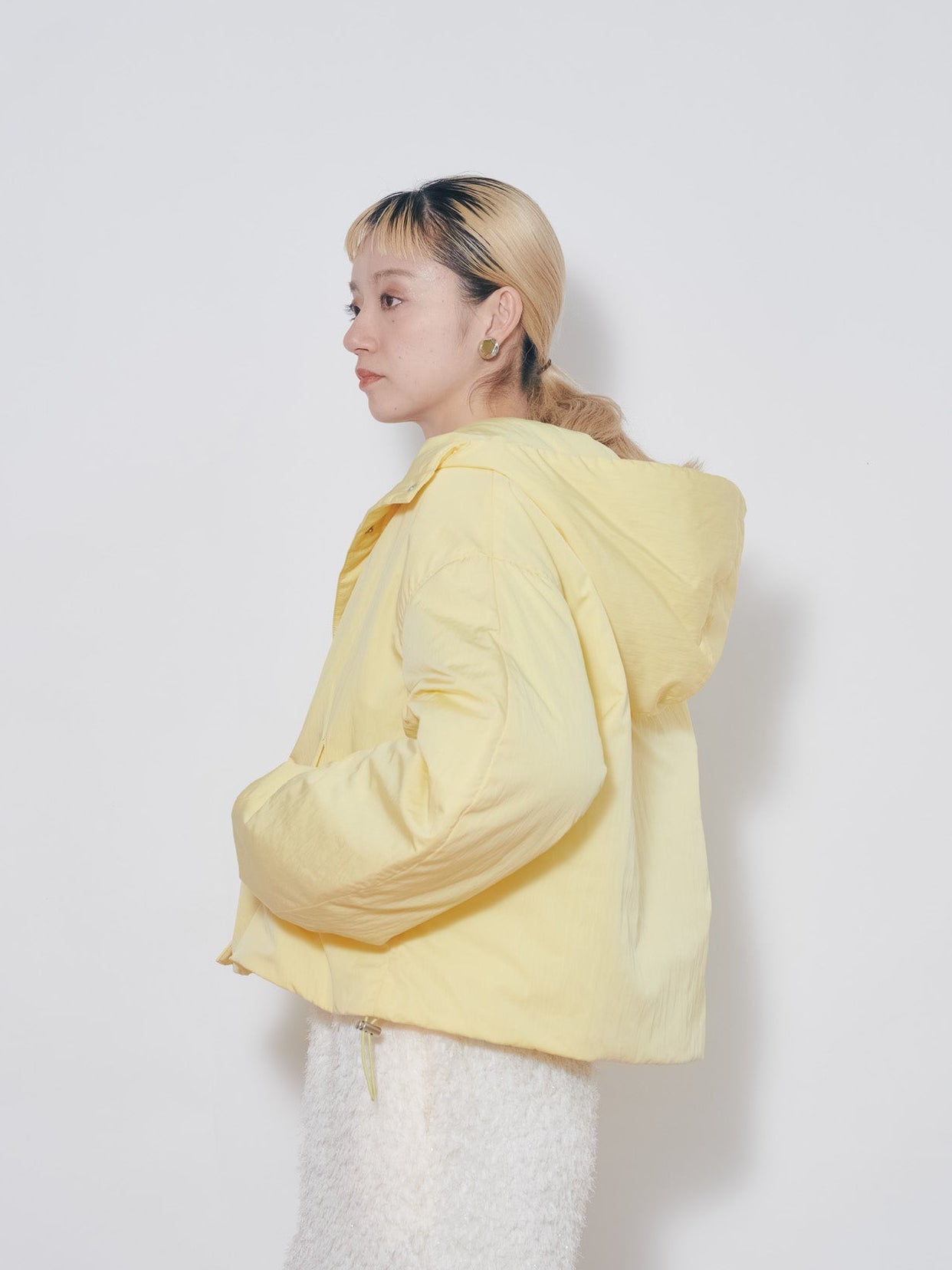 ショート丈ボリューム中綿ジャケット [601421] yellow