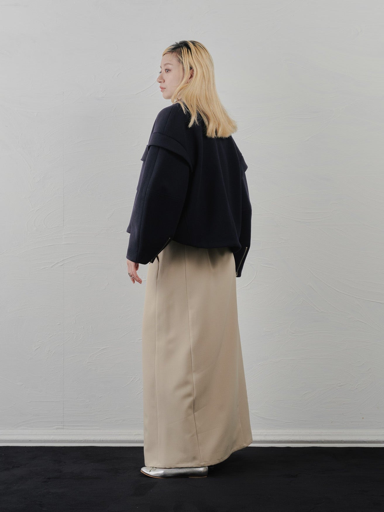 サスペンダー付ソフトAラインスカート [608328] light beige