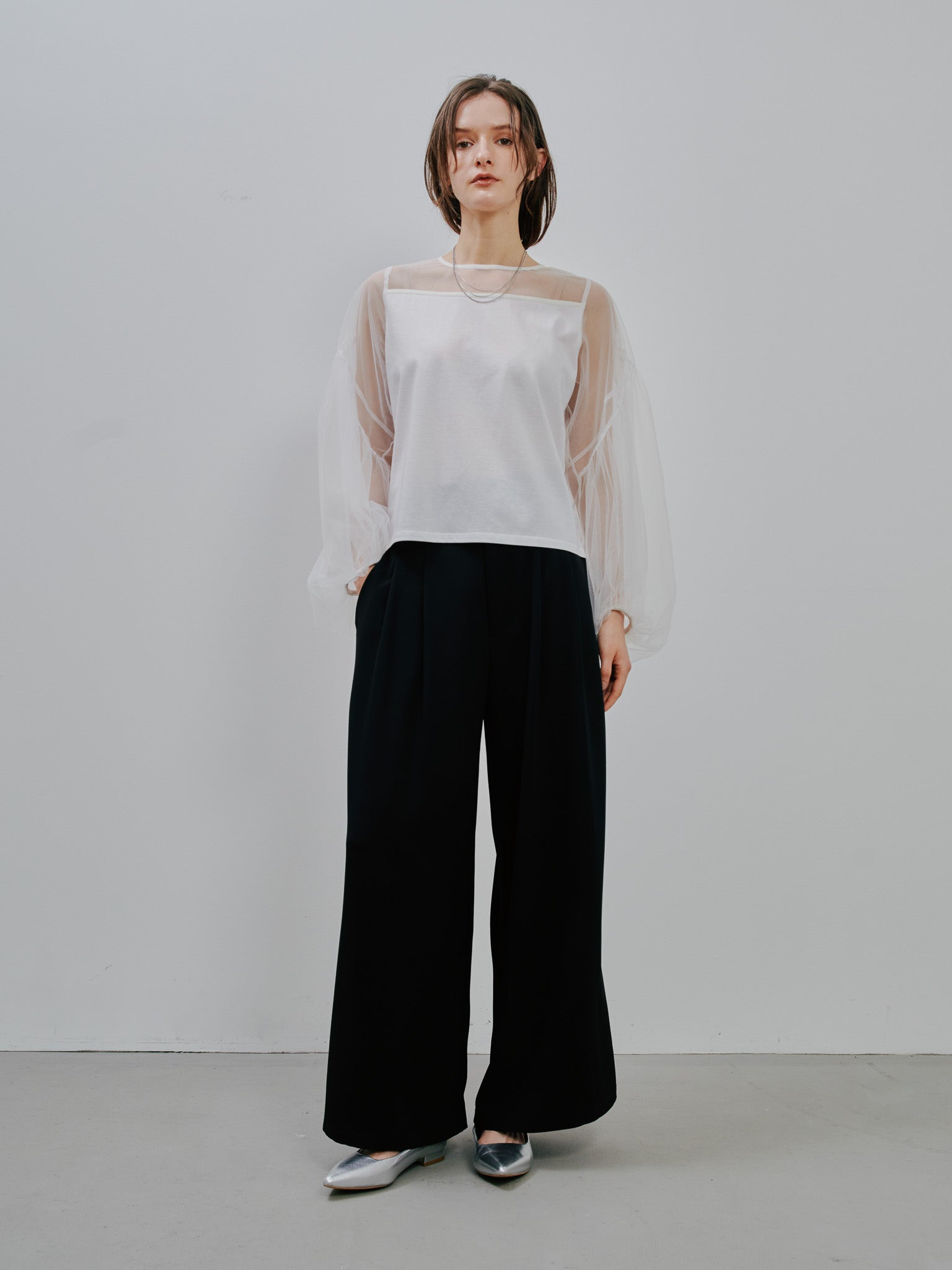 Tulle Tops[603360]off white(01)