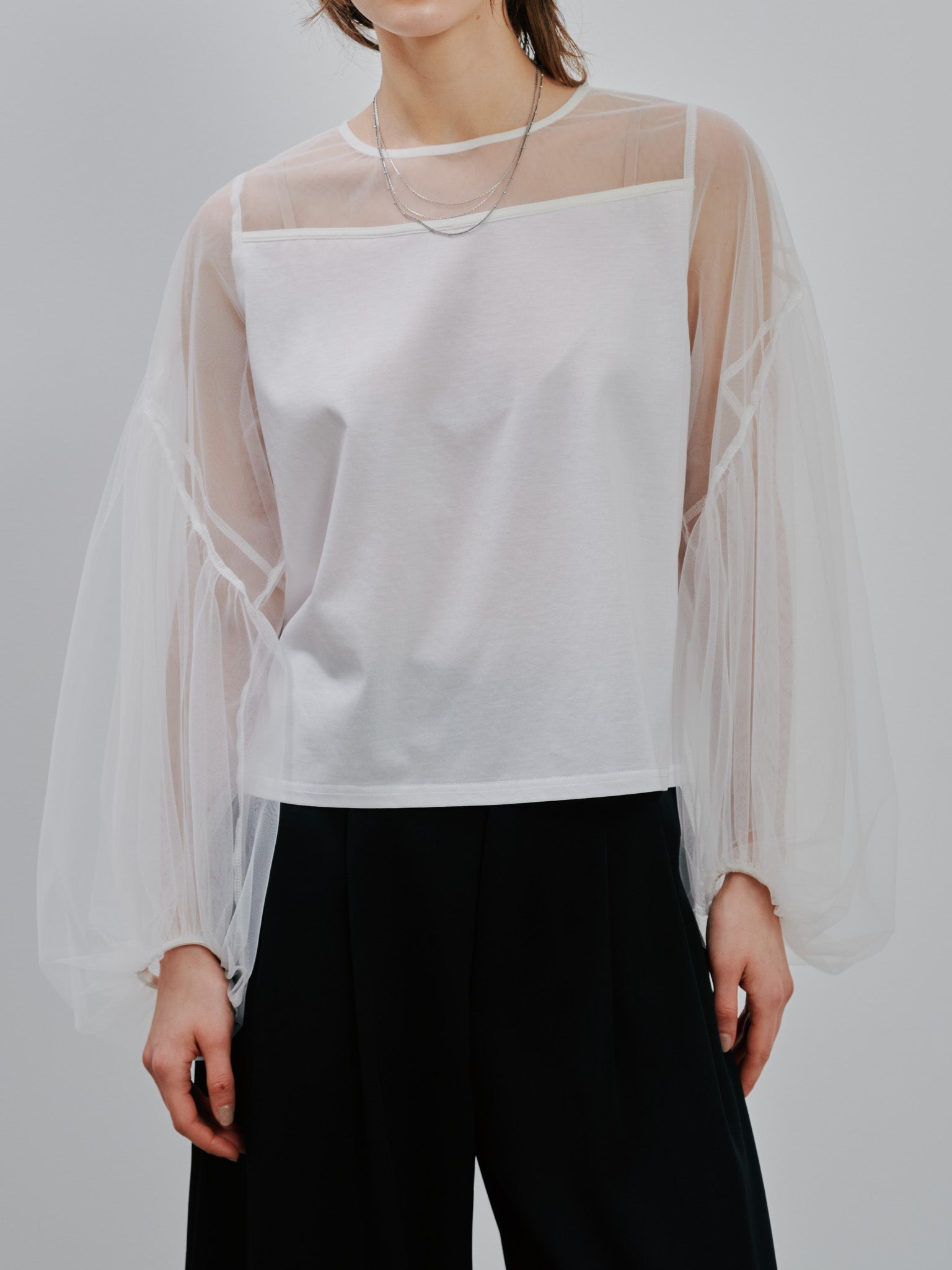 Tulle Tops[603360]off white(01)