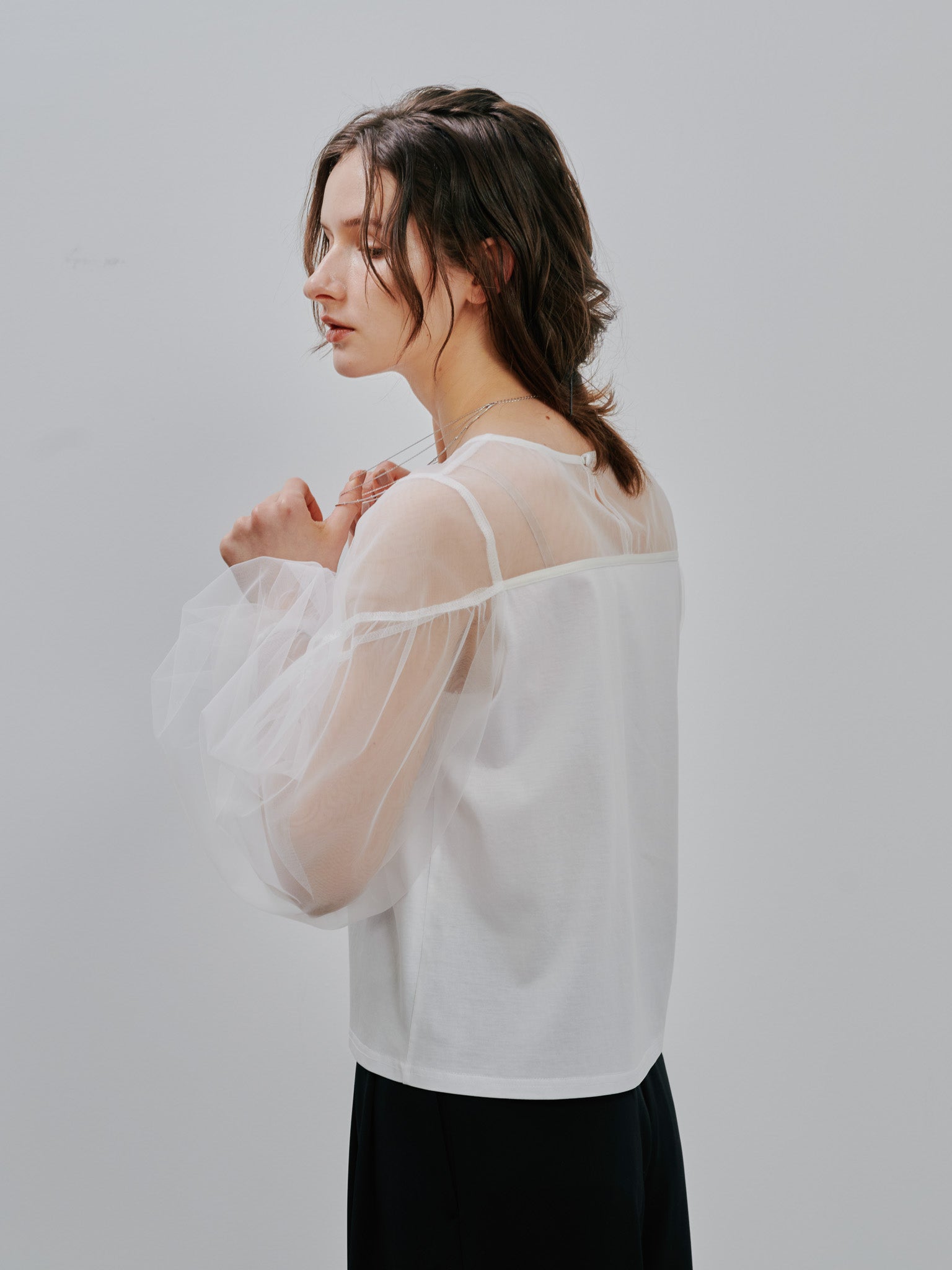 Tulle Tops[603360]off white(01)