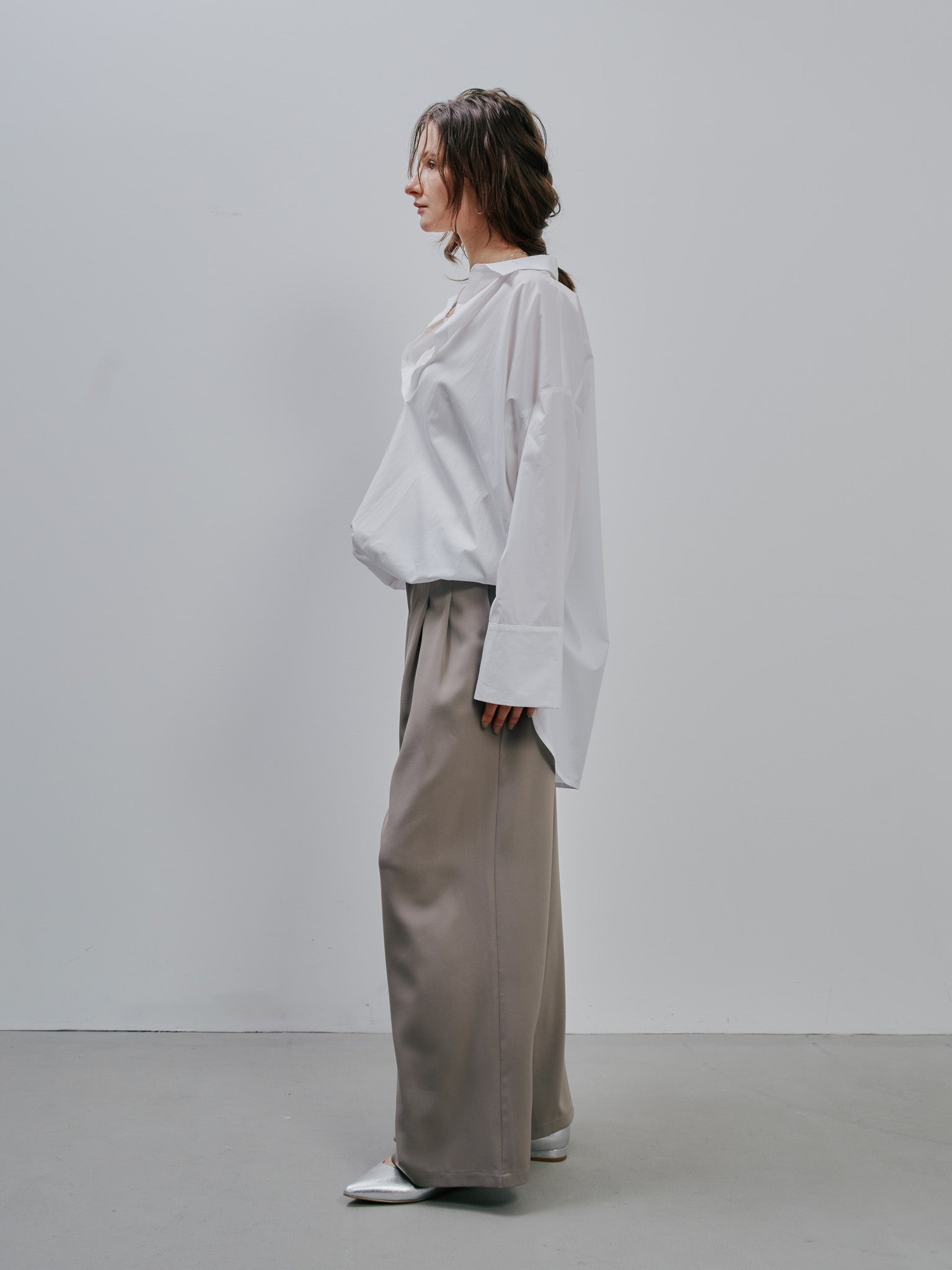 Tuck Pants [603356] greige(09)