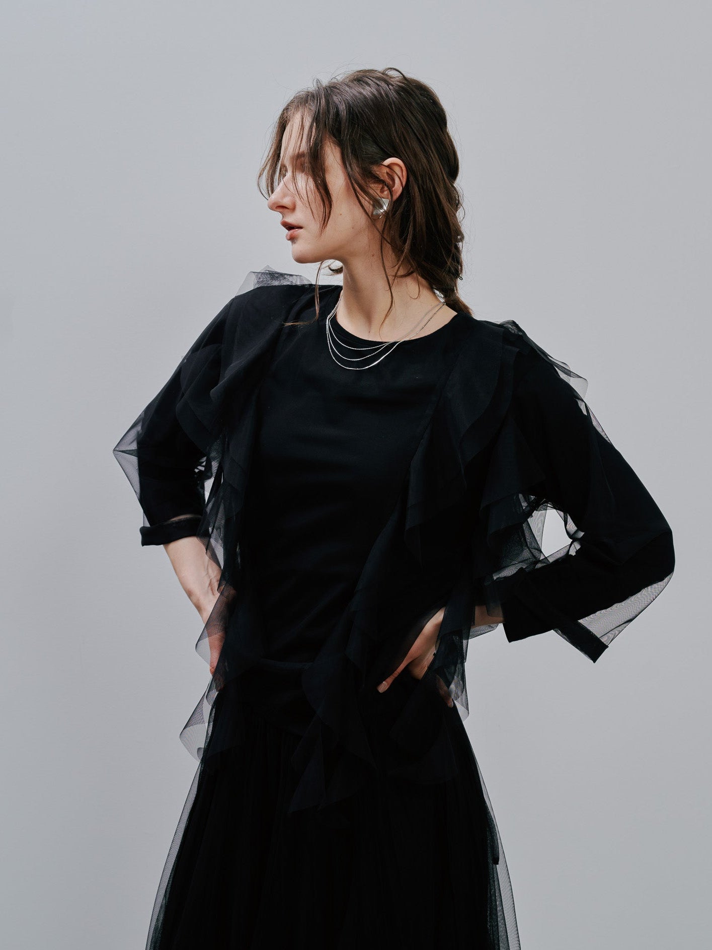 Tulle Tops [603344] black(99)