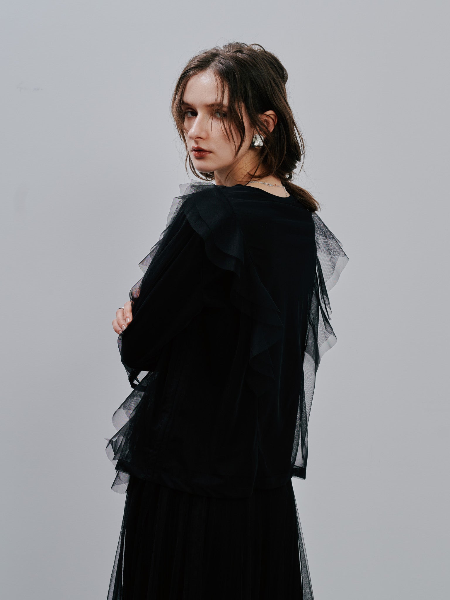 Tulle Tops [603344] black(99)