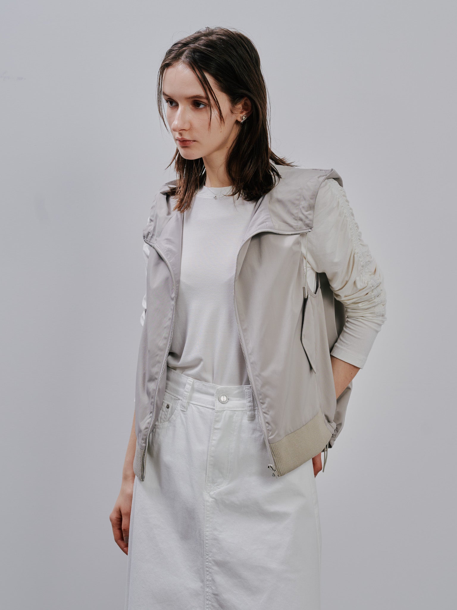 Hoodie Vest [603361] beige(05)