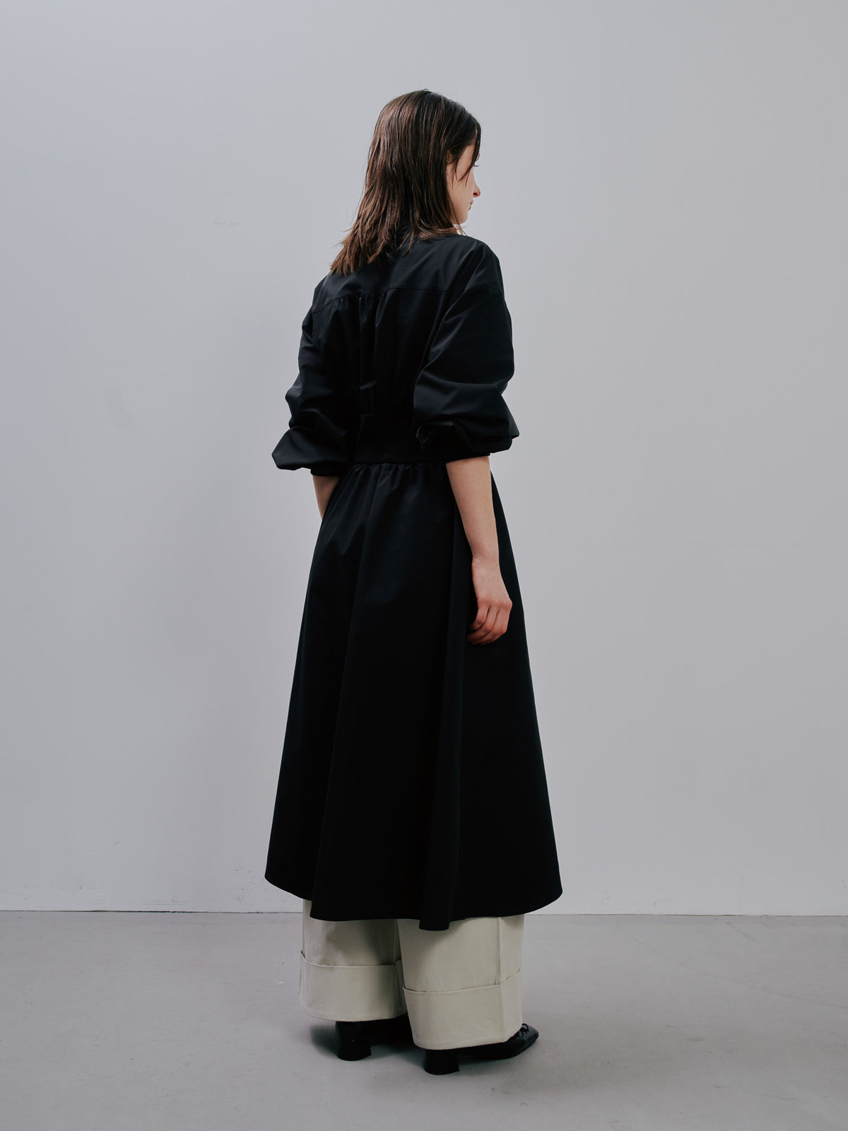Waist Rib Long Coat[603363]black(99)
