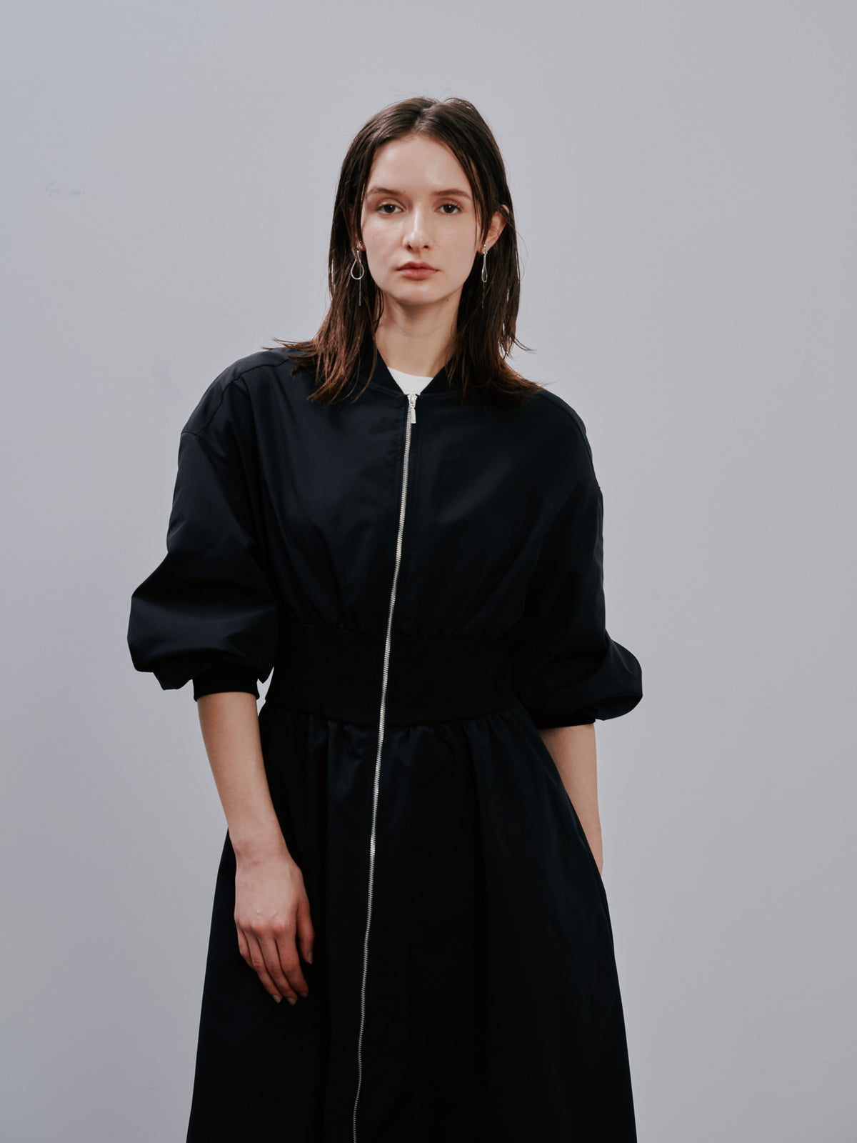 Waist Rib Long Coat[603363]black(99)