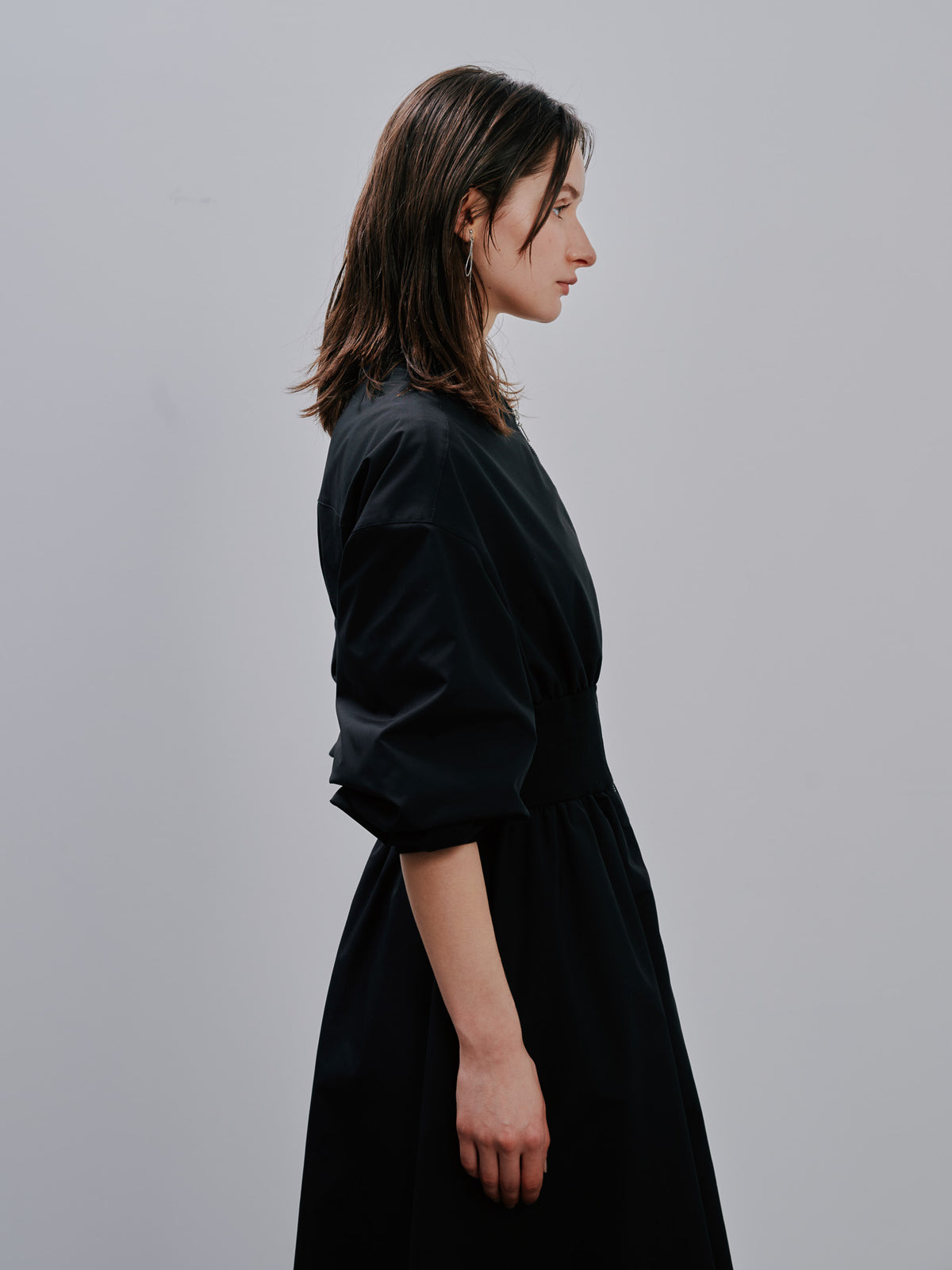 Waist Rib Long Coat[603363]black(99)