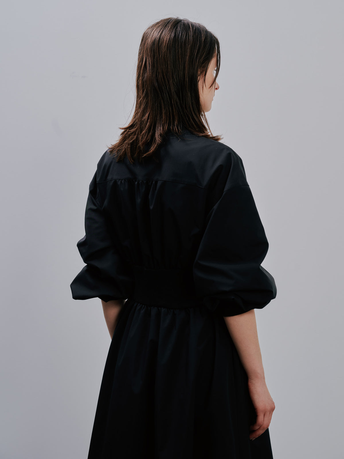 Waist Rib Long Coat[603363]black(99)