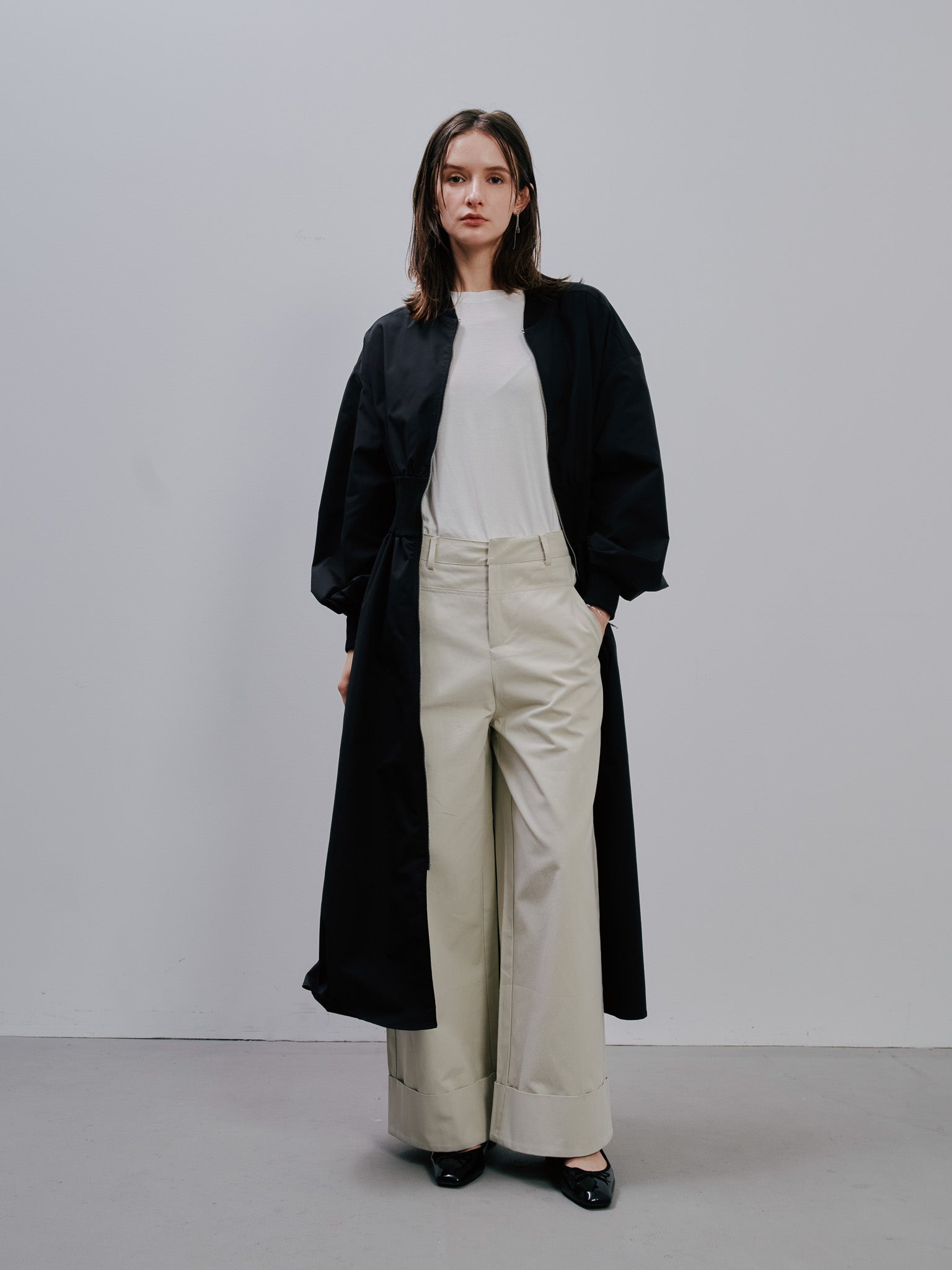 Chino Wide Pants [603385]Ivory(76)