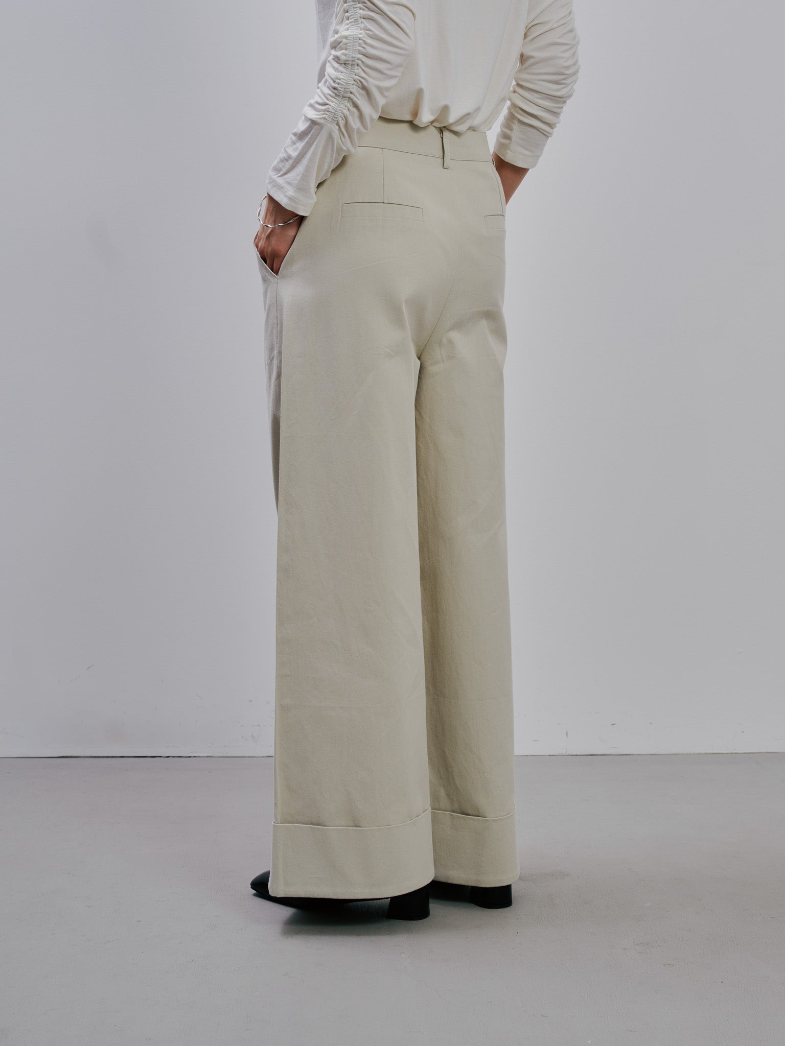 Chino Wide Pants [603385]Ivory(76)