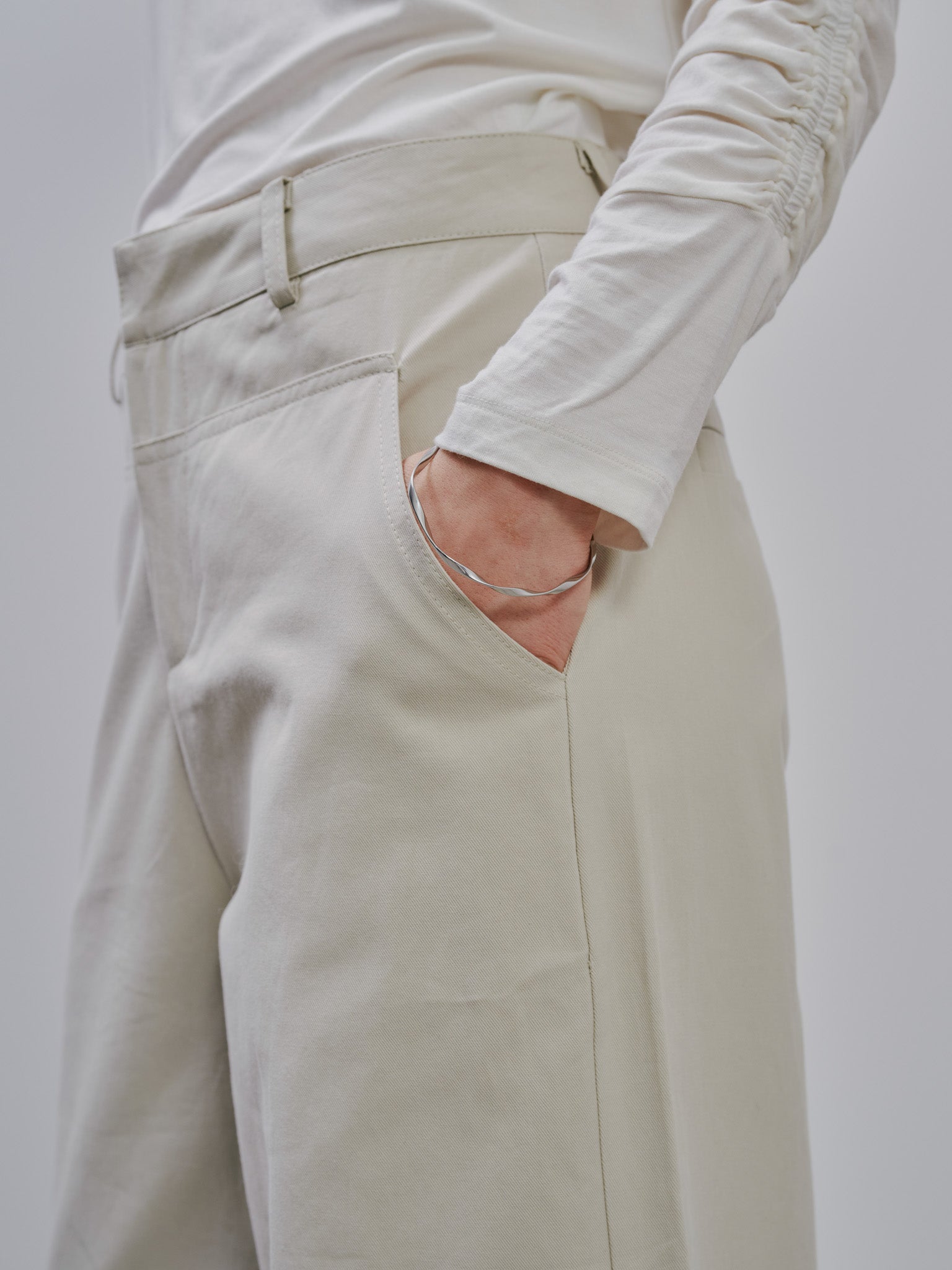 Chino Wide Pants [603385]Ivory(76)