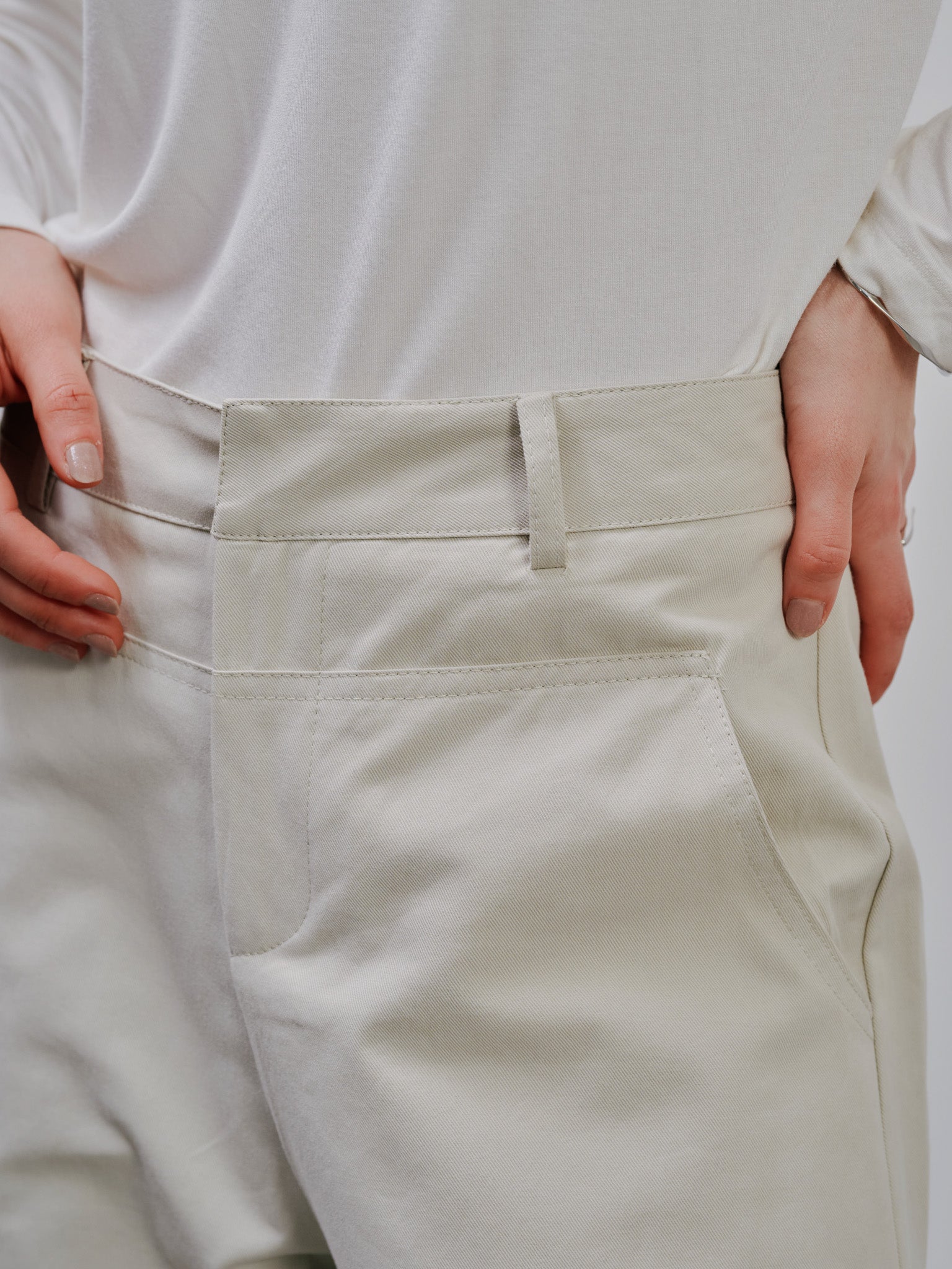 Chino Wide Pants [603385]Ivory(76)