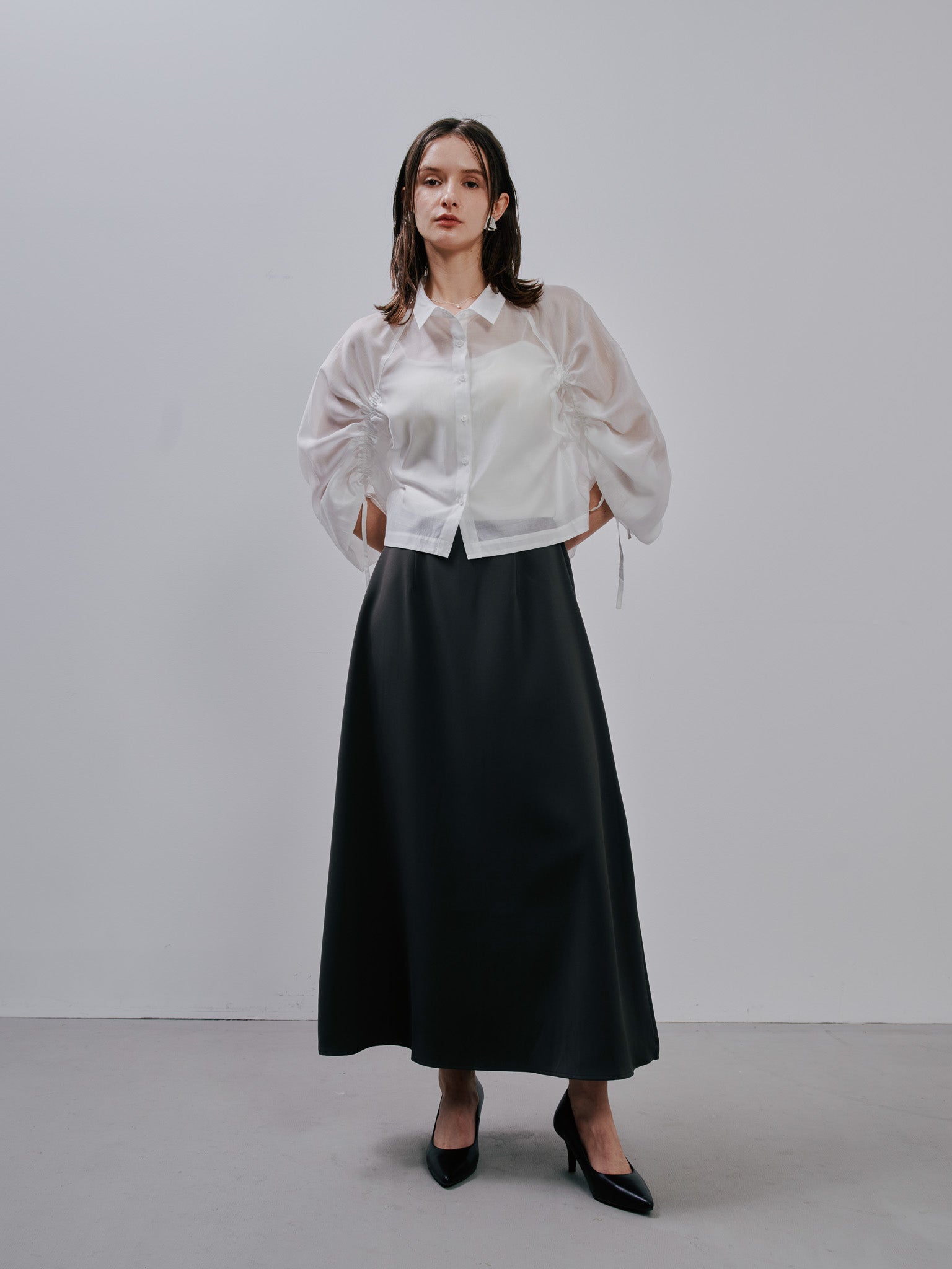Flare Skirt [603376]charcoal(79)