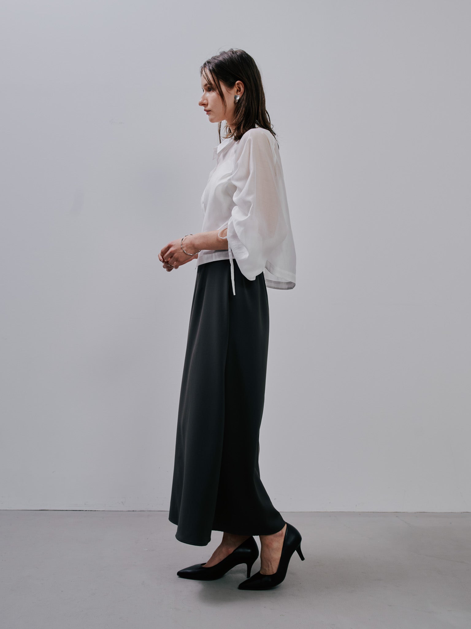 Flare Skirt [603376]charcoal(79)
