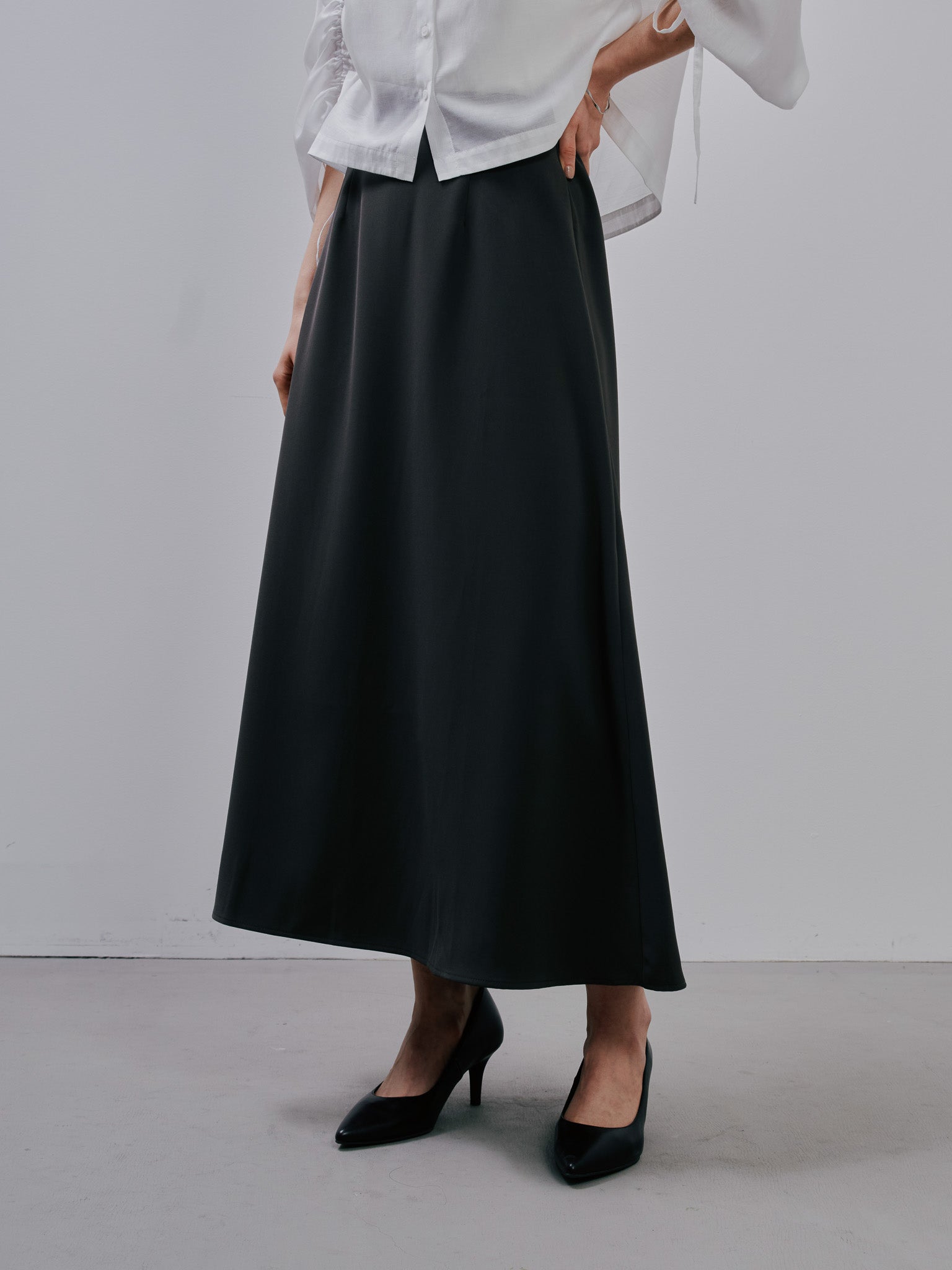 Flare Skirt [603376]charcoal(79)