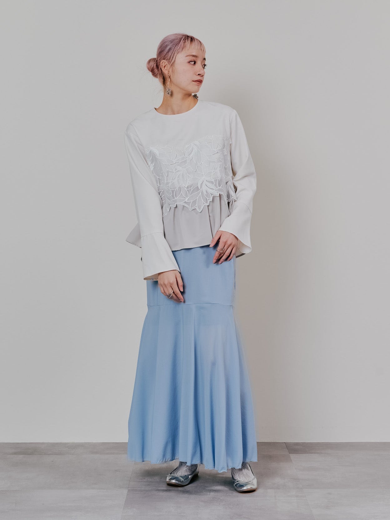 リバーシブルシアースカート [601374] blue