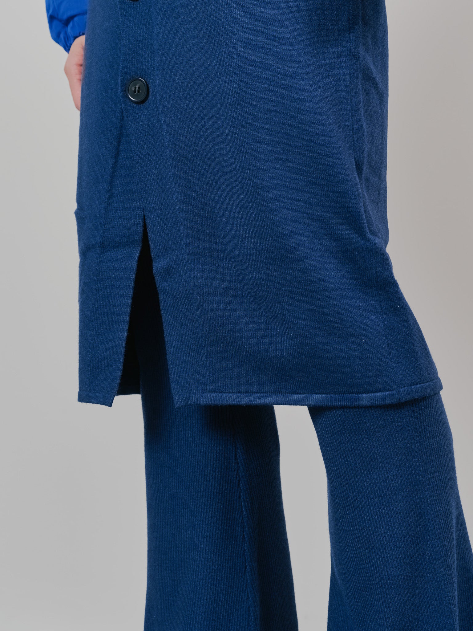 スカートレイヤードニットパンツ [601415] blue