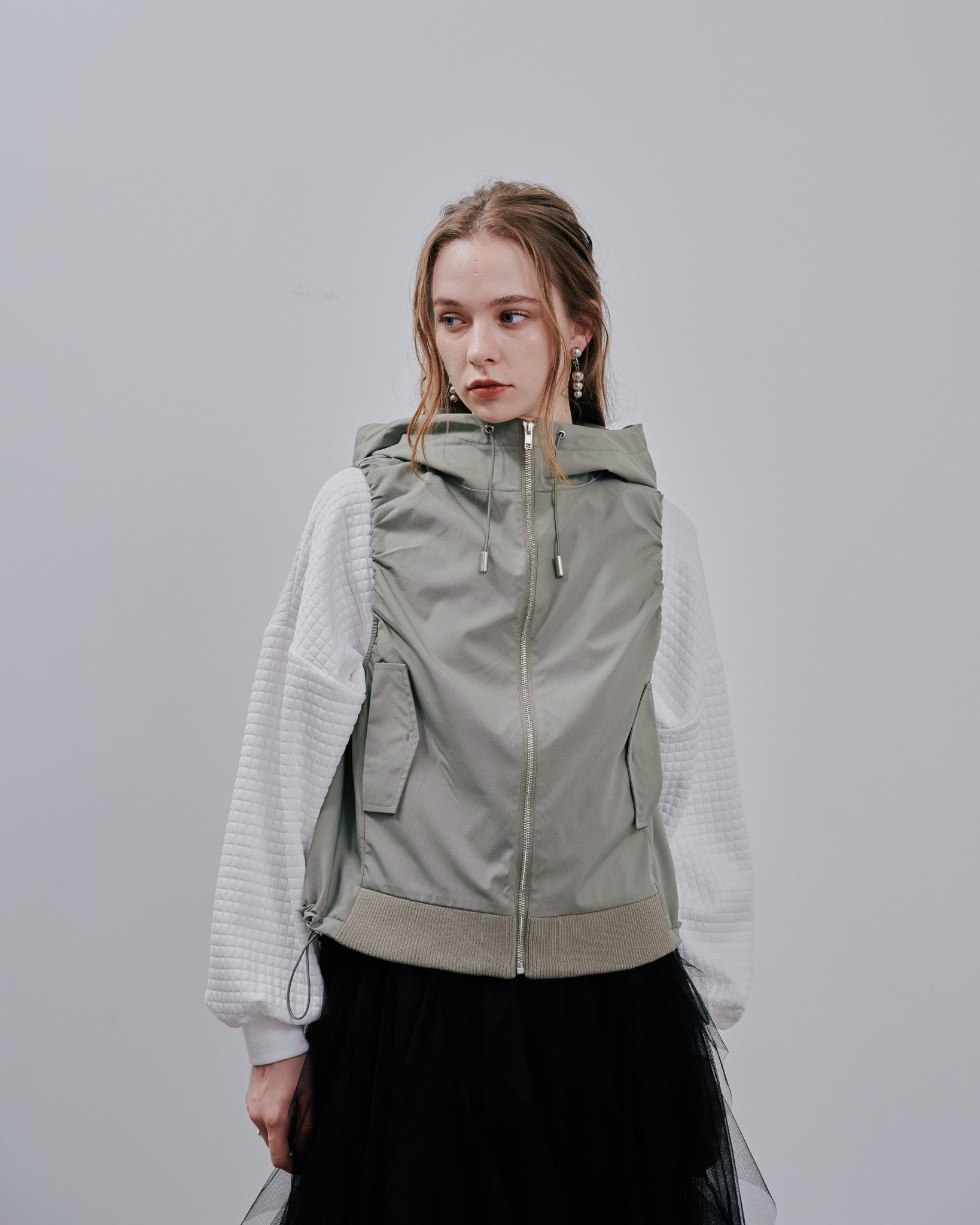 Hoodie Vest [603361] light khaki(67)