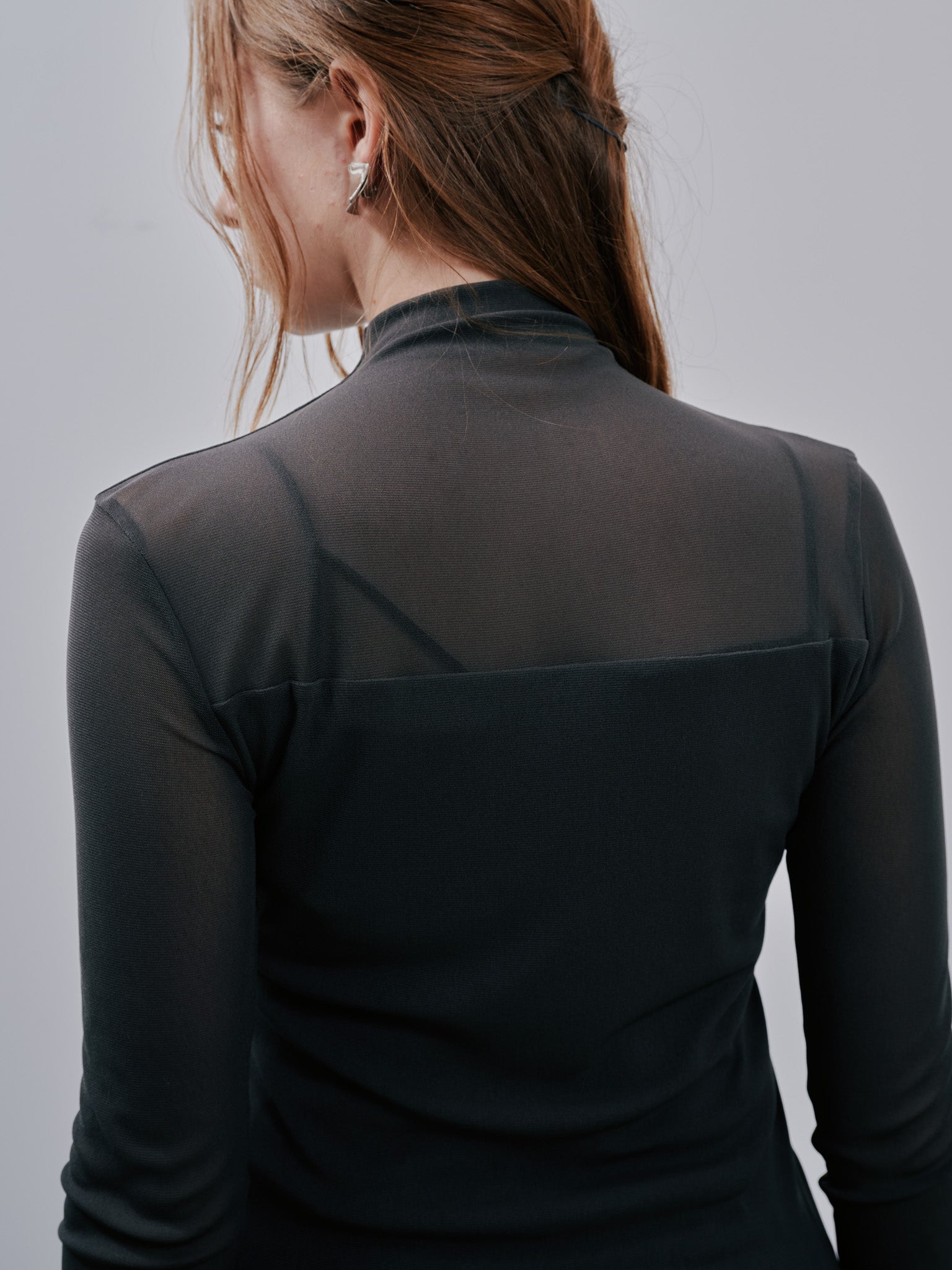 Sheer Tops [603369] khaki(35)